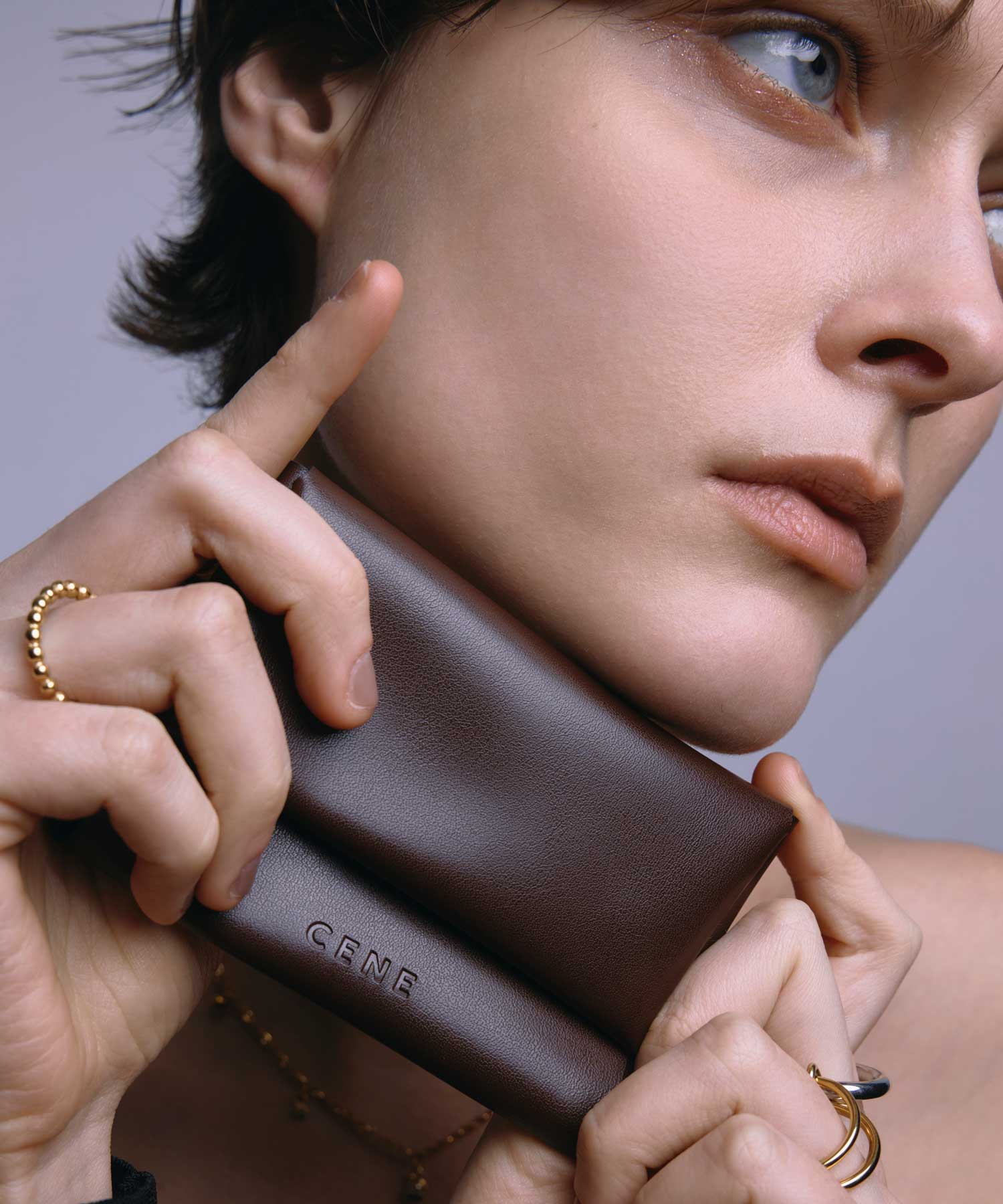 [ブラウン]フォールドマルチポーチ