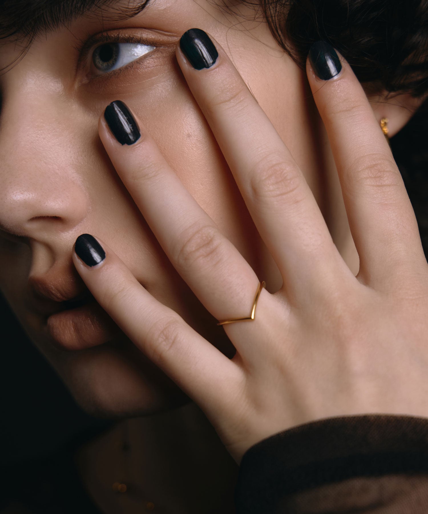 ゴールド　エッジラインリング　金属アレルギー対応　サージカルステンレス
