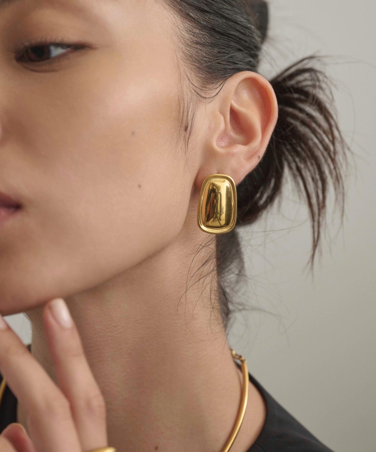 ゴールド]ミラーピアス