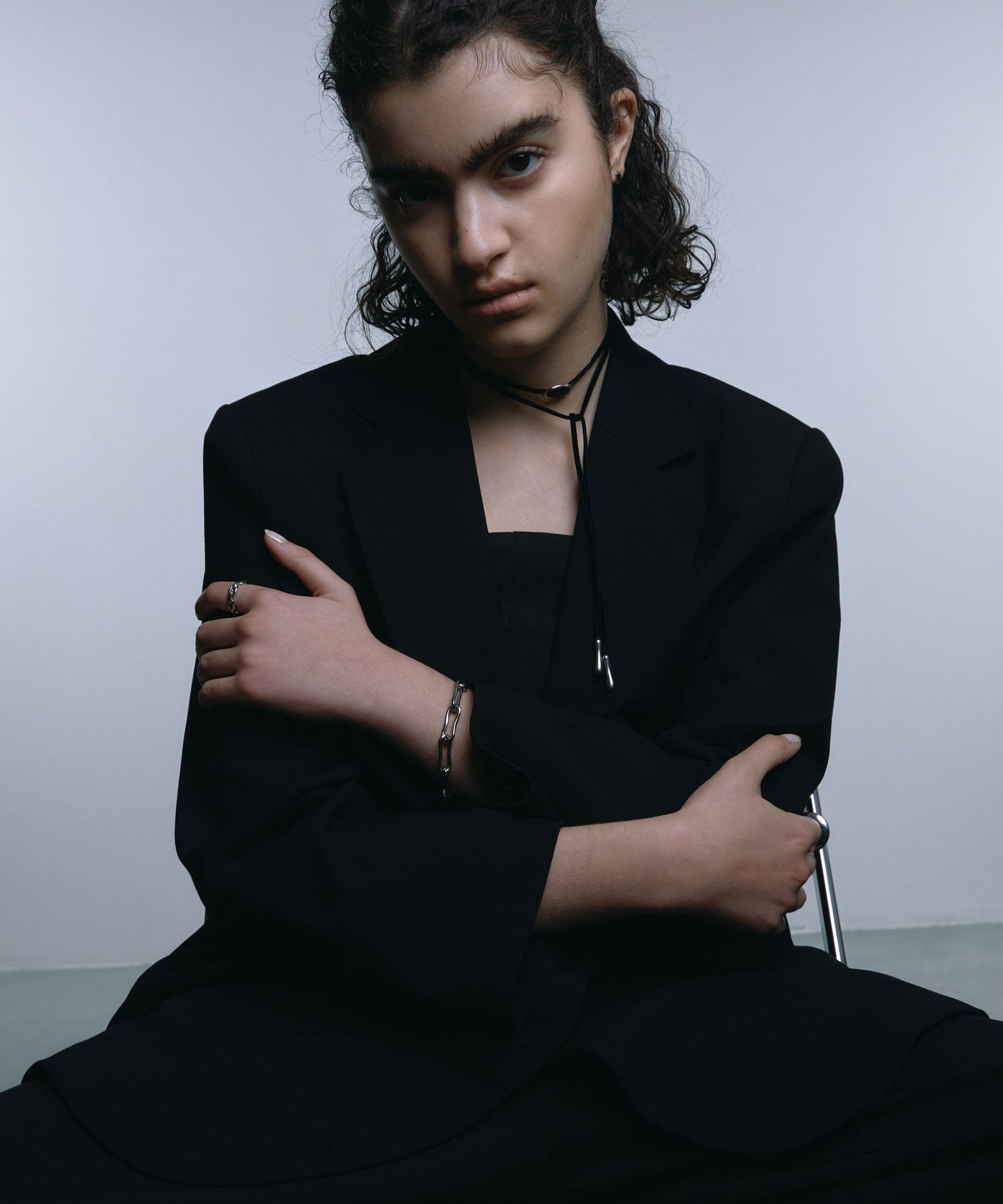 シルバー　ゴードチェーンブレスレット　サージカルステンレス　金属アレルギー