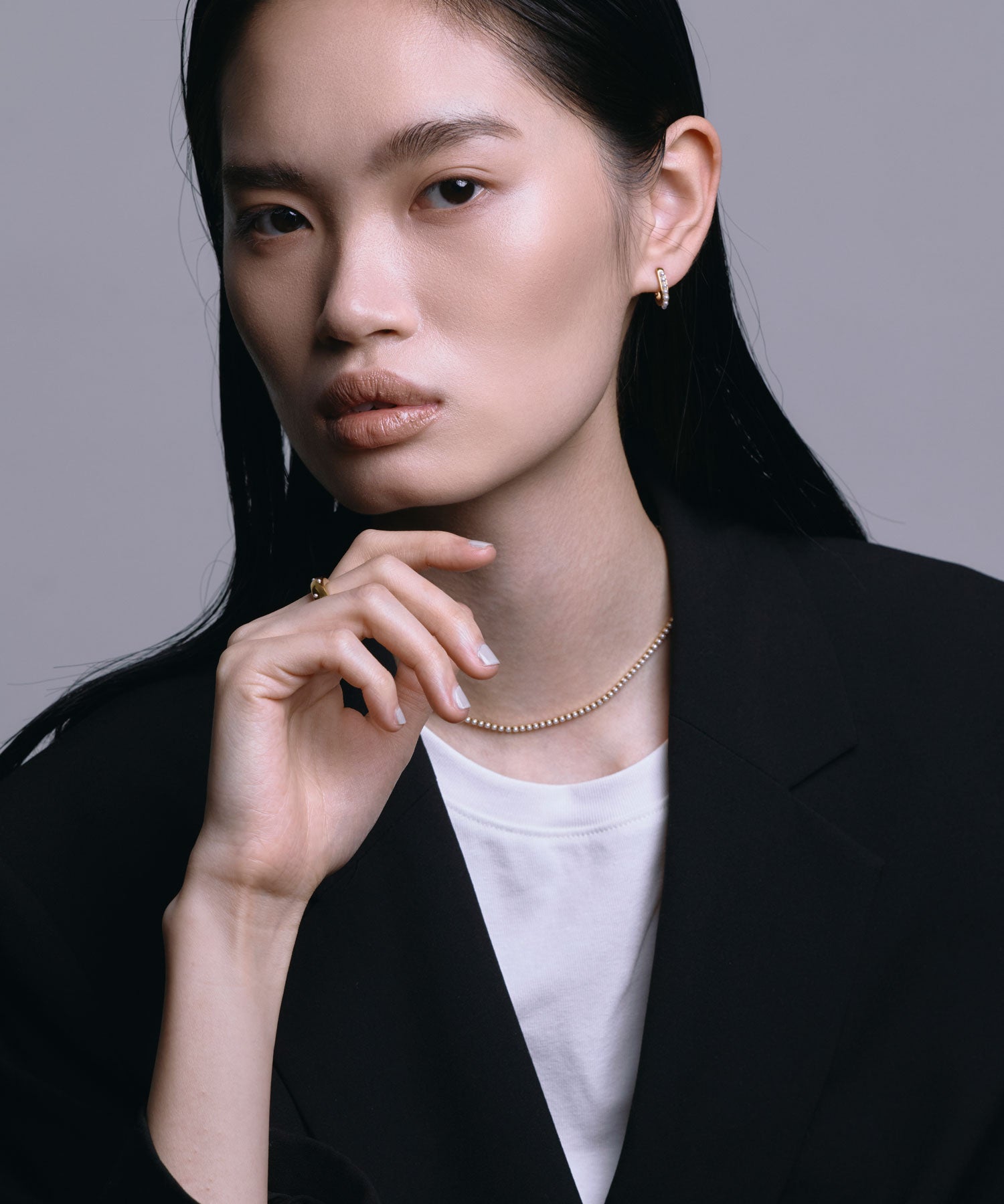 【展覽產品（預定三月底出貨】[金色] 穀物珍珠耳環