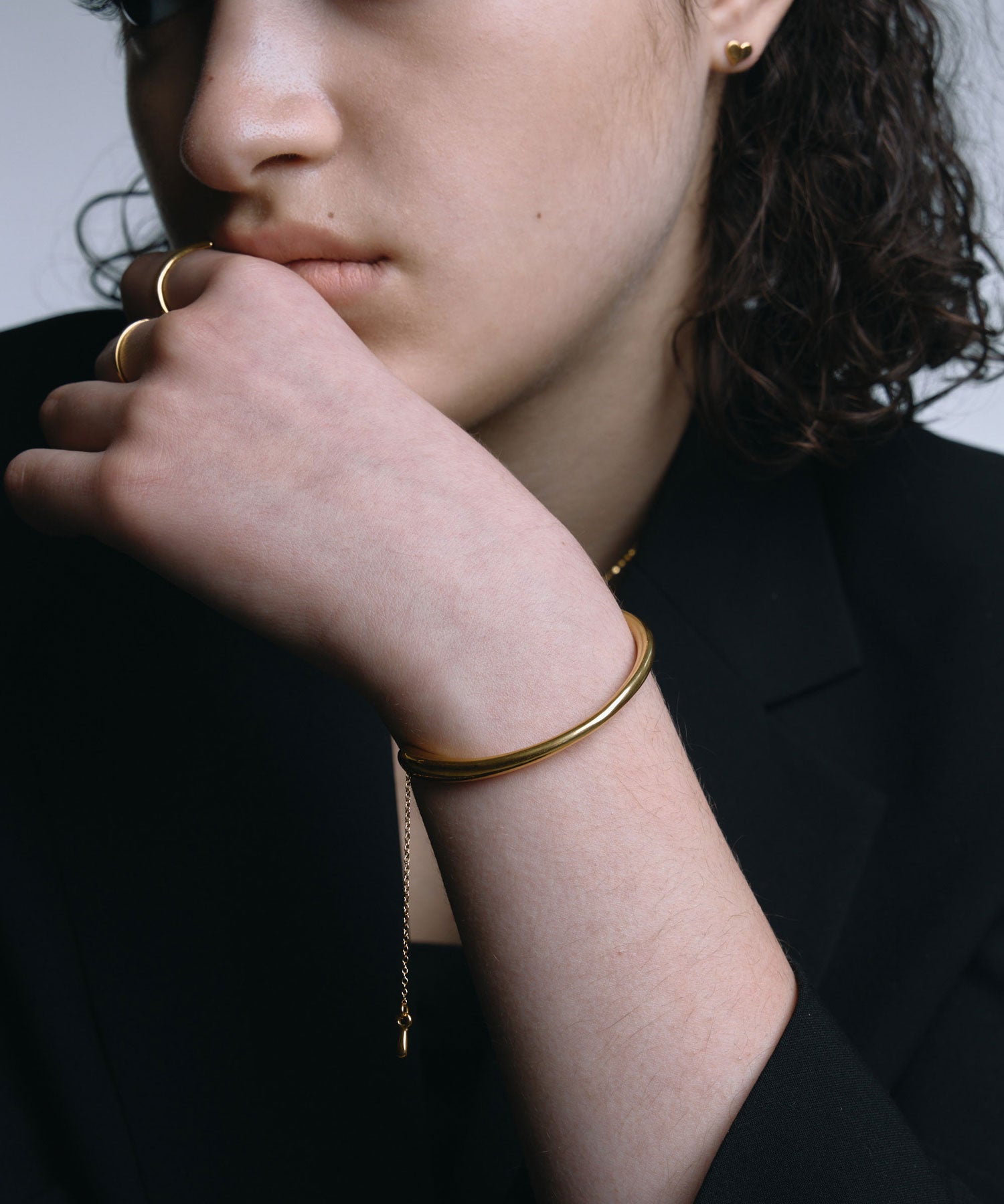 [ゴールド]ハーフチェーンブレスレット