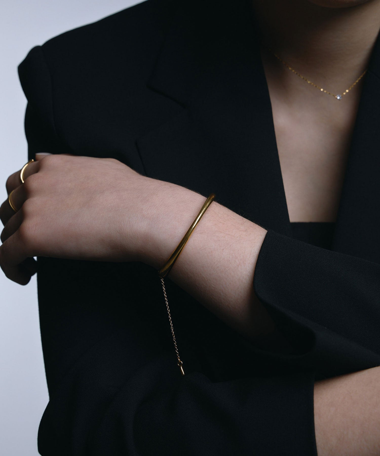 [ゴールド]ハーフチェーンブレスレット