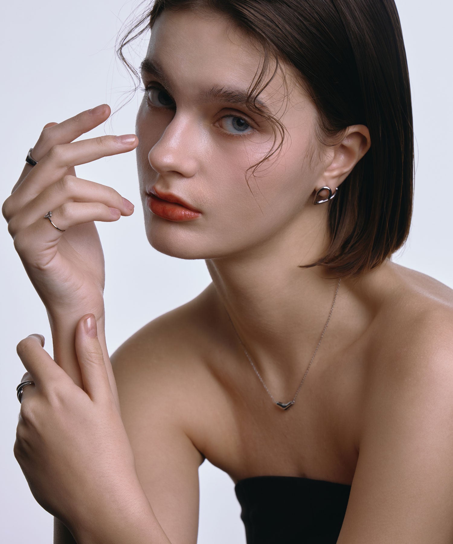 [シルバー]ハートピンキーリング