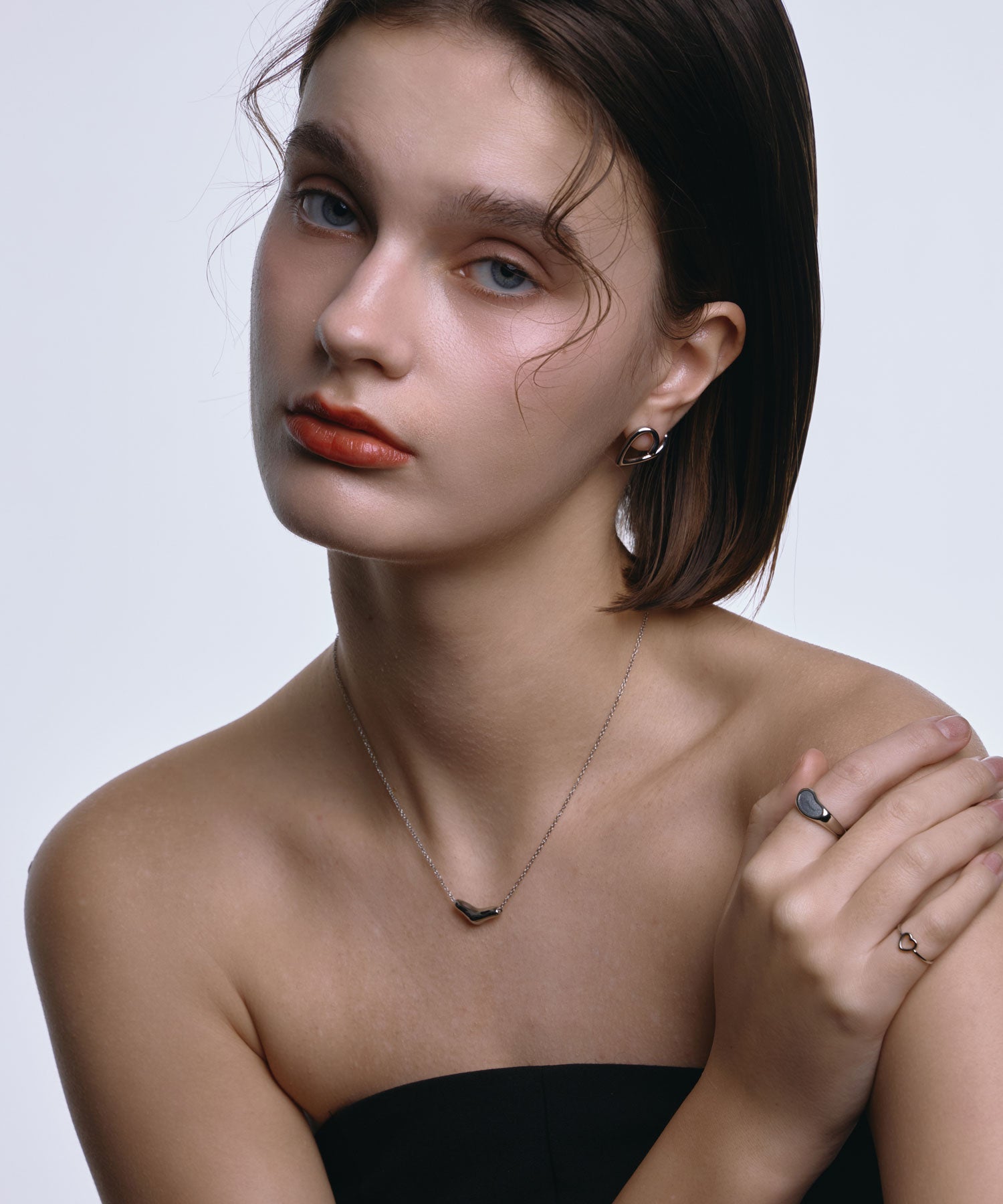 [シルバー]ハートピンキーリング