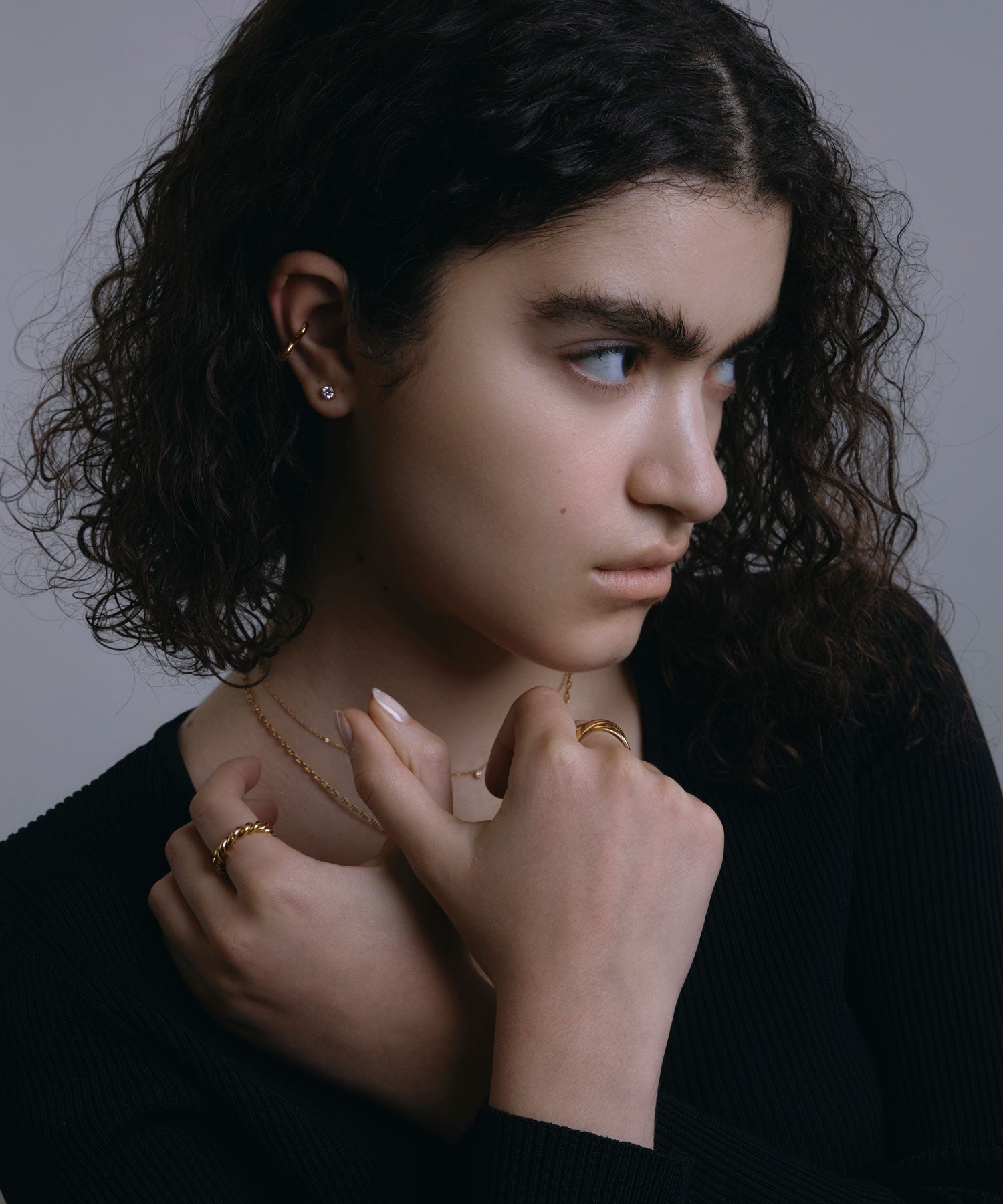 [Gold] Heart Ear Cuff