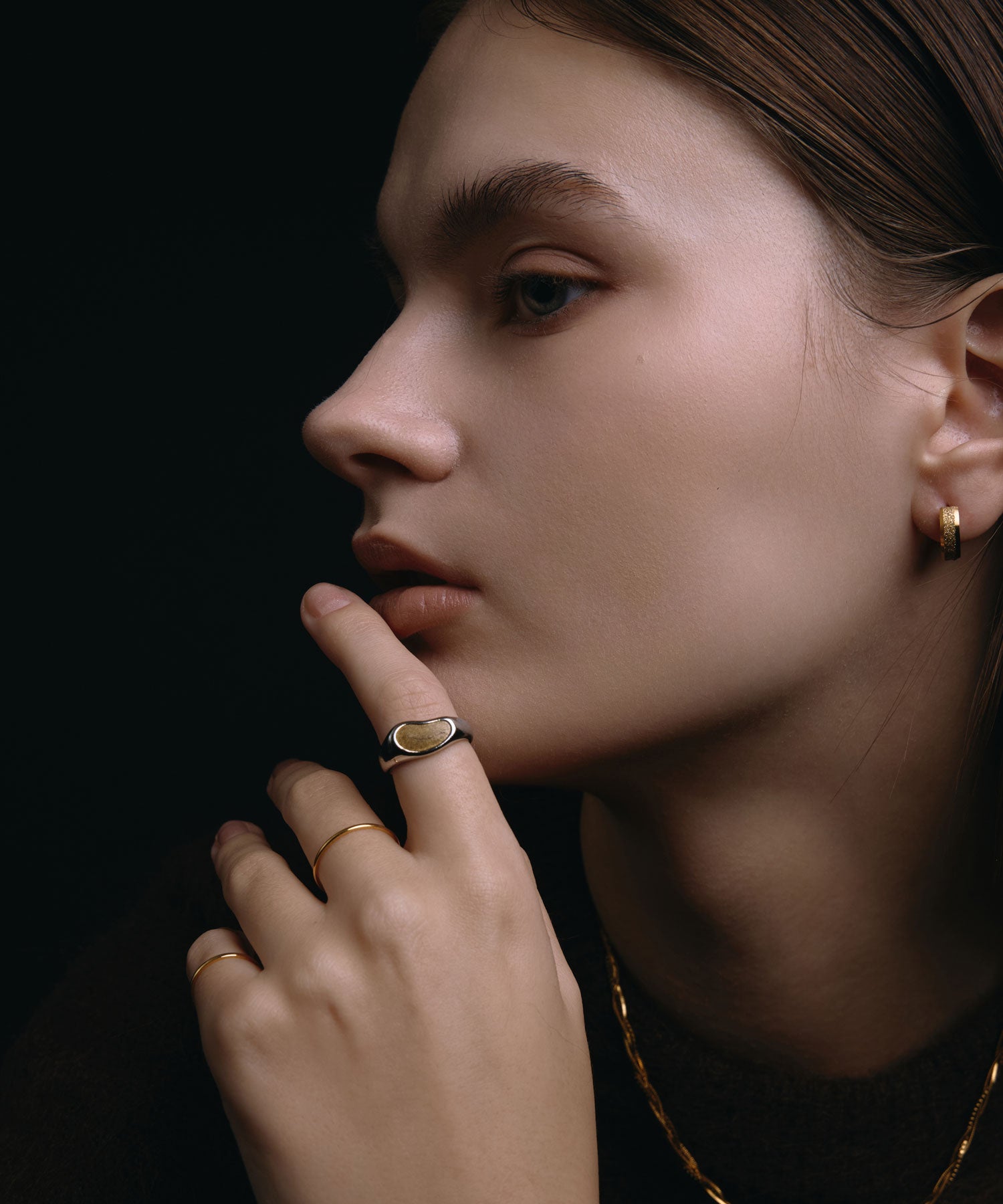 [ゴールド]ヒドゥンハートシグネットリング