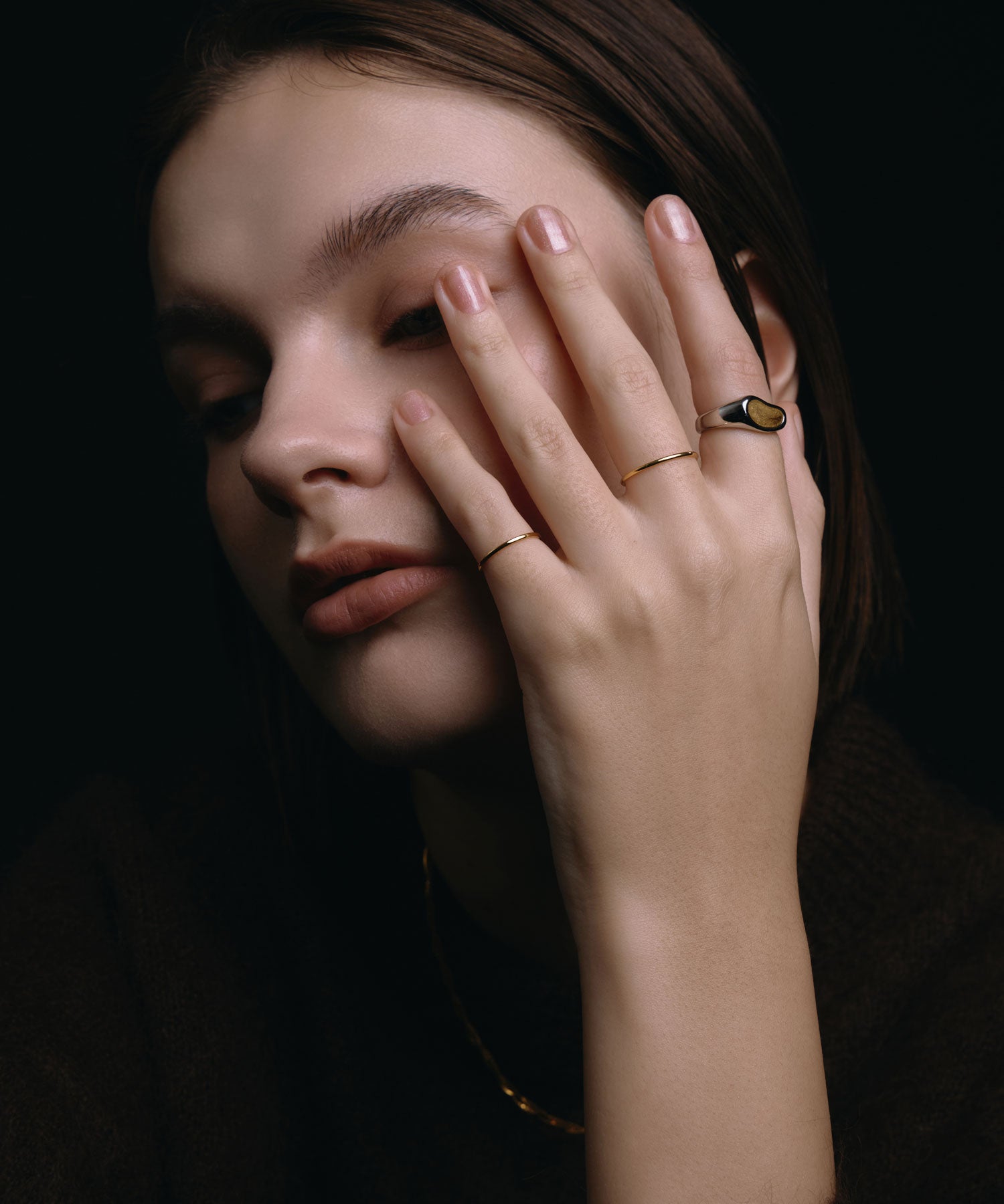 [ゴールド]ヒドゥンハートシグネットリング