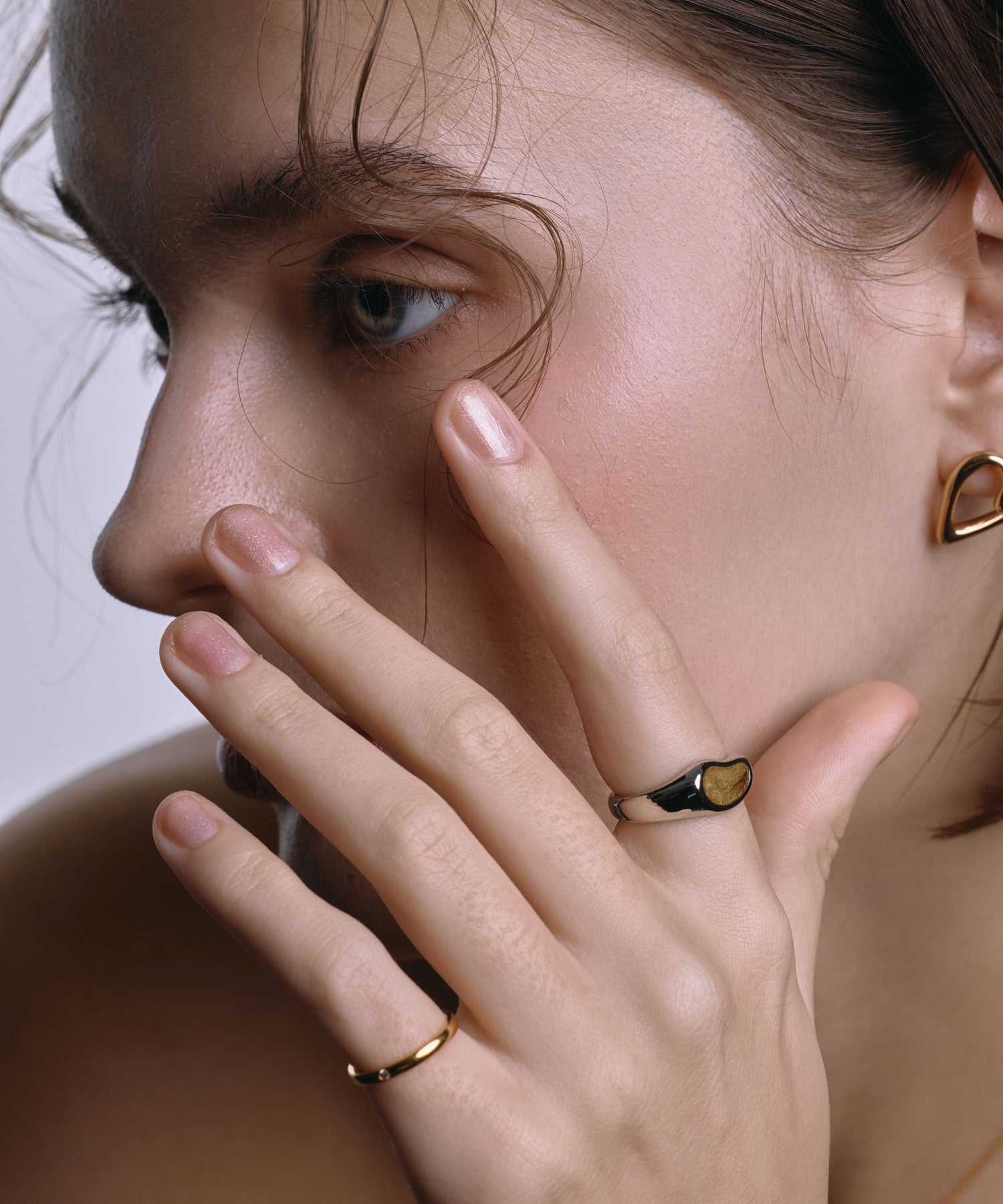 [ゴールド]ヒドゥンハートシグネットリング