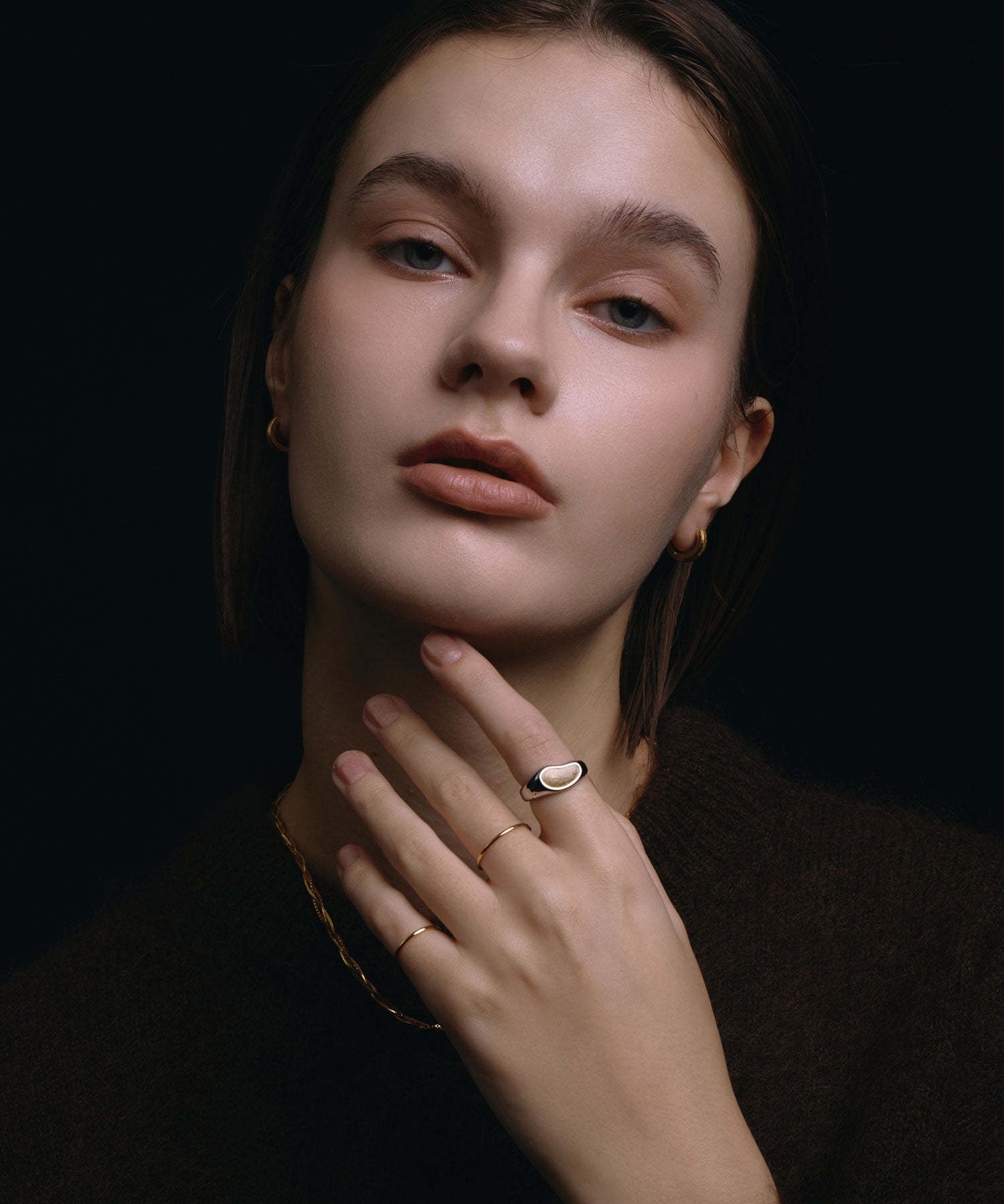 [ゴールド]ヒドゥンハートシグネットリング