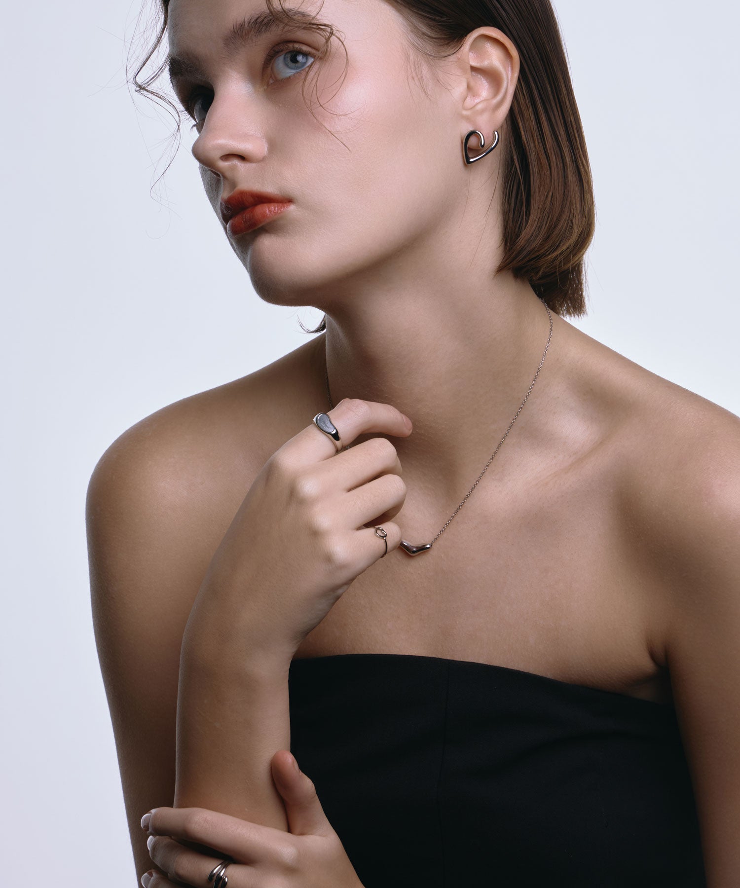 [シルバー]ヒドゥンハートシグネットリング