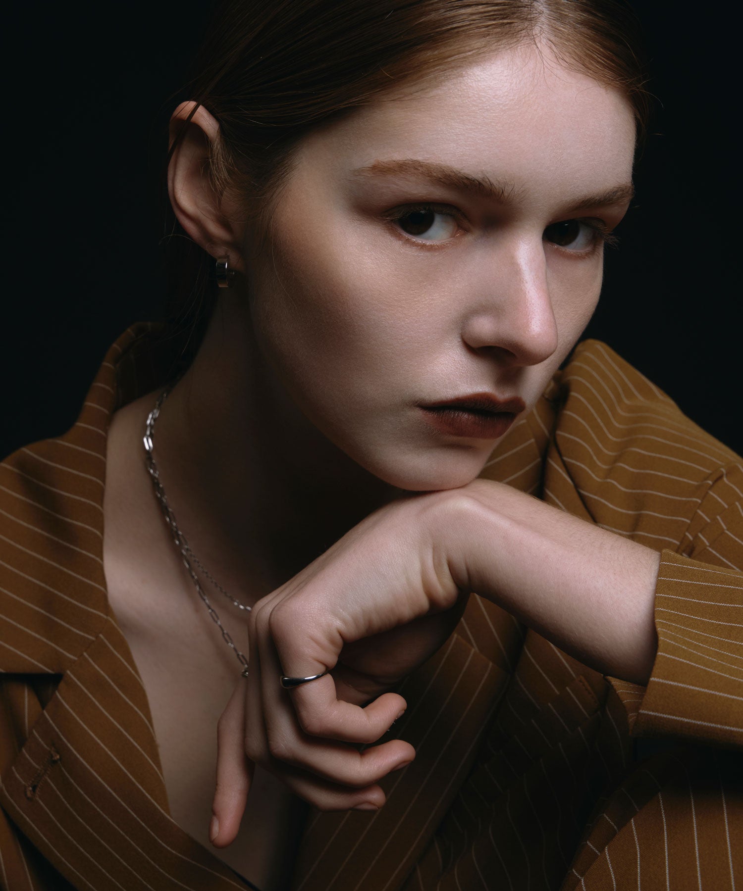 [シルバー]インダストリアルサークルミニピアス