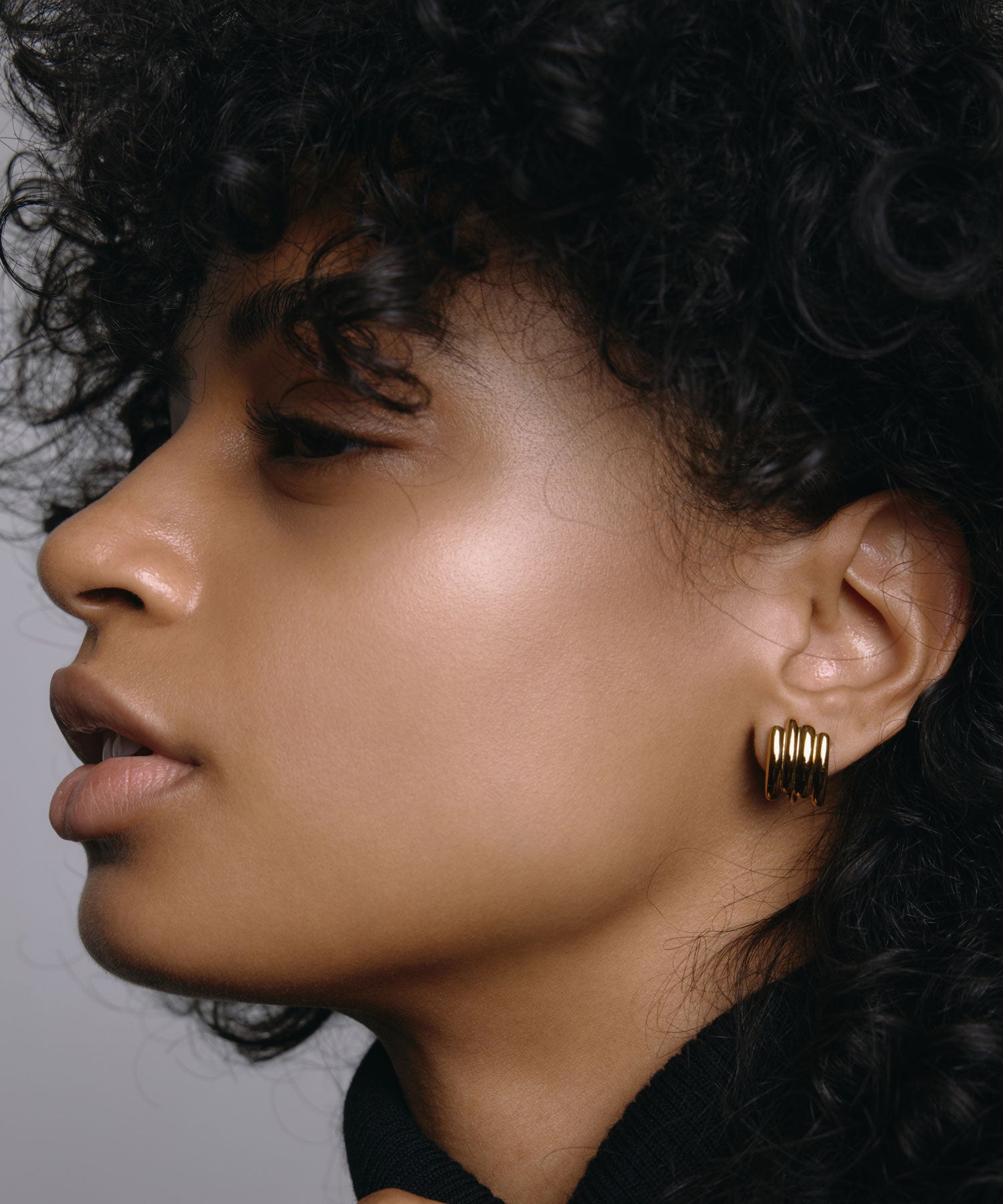 [ゴールド]レイヤーラインイヤリング