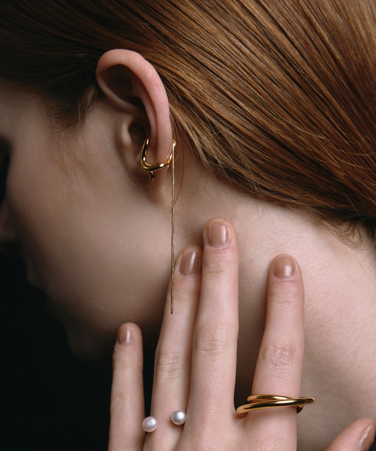 [ゴールド]ダブルパールリング