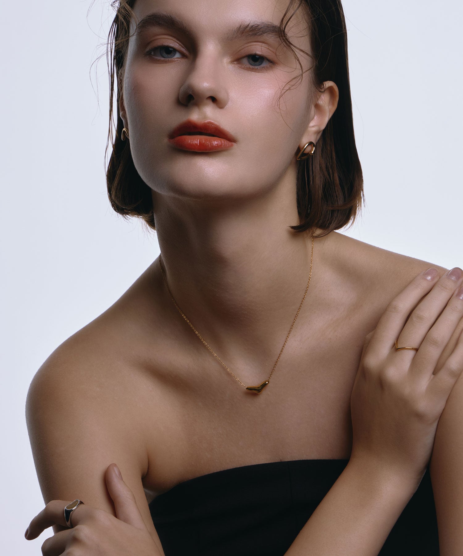 [ゴールド]リキッドドロップネックレス