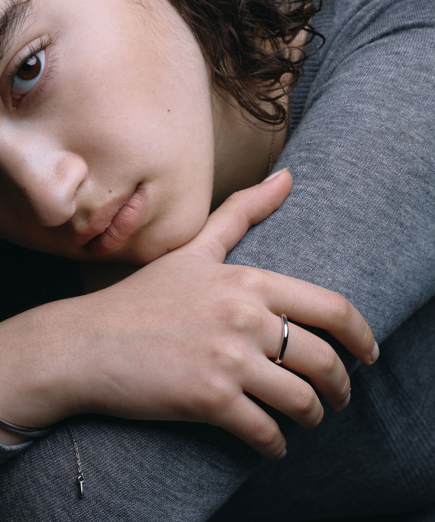 [シルバー]リキッドメタルリング