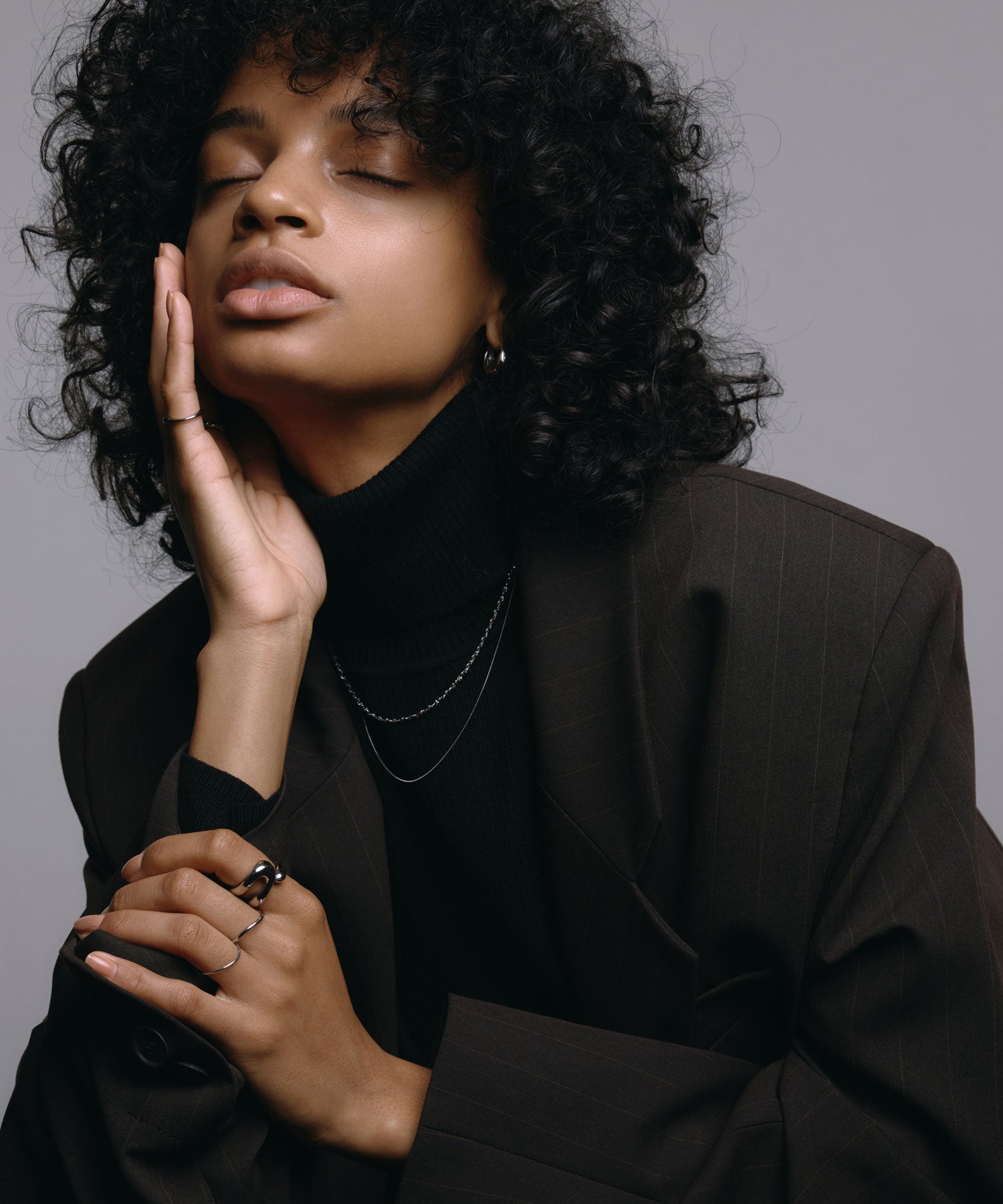 [シルバー]ルミナレイヤーネックレス