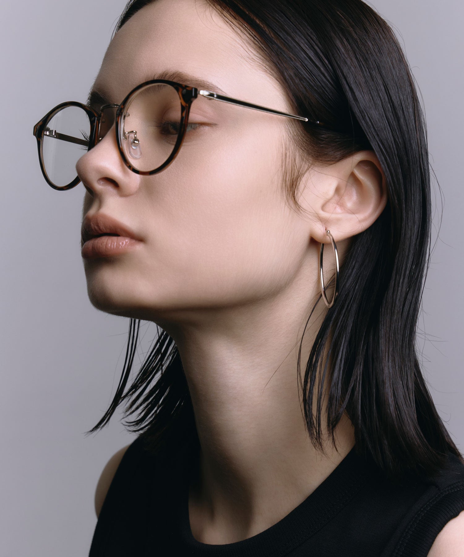 [ブラウン]メタルコンビボストンフレーム