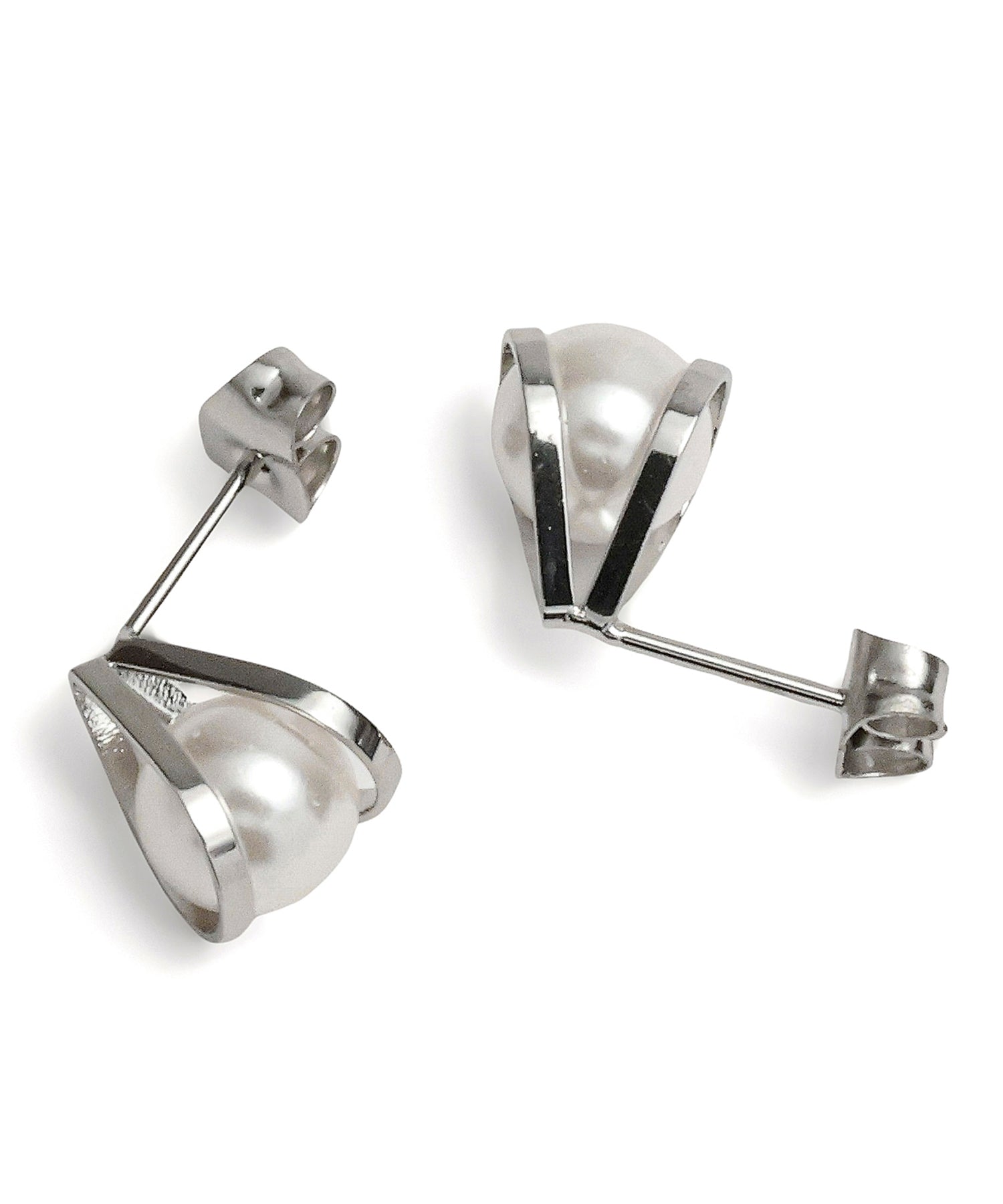 [Silver] Pearl Drop Earrings