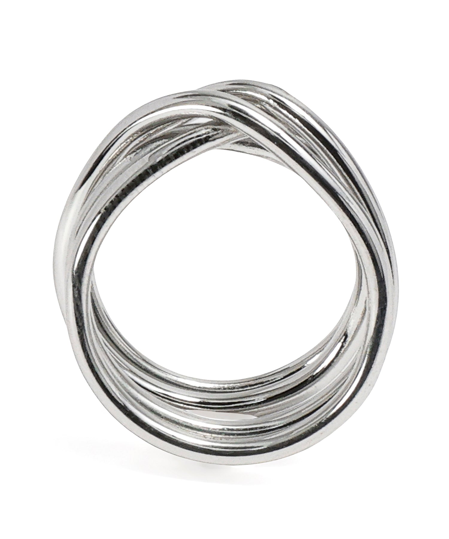 [Silver] Layered Cross Ring