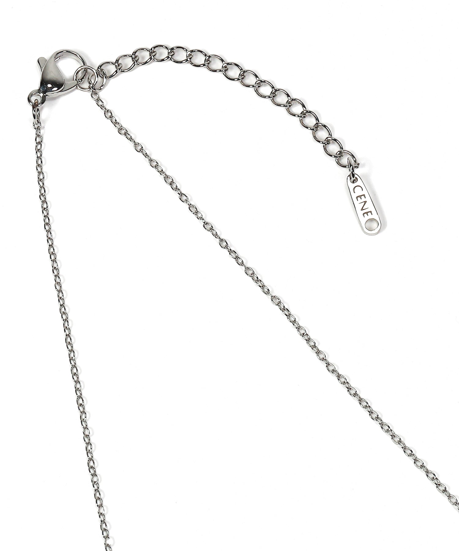 ブルー]ラウンドストーンネックレス