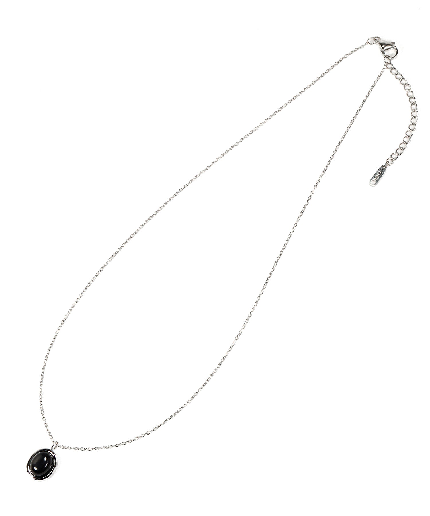 [Black] Round Stone Necklace
