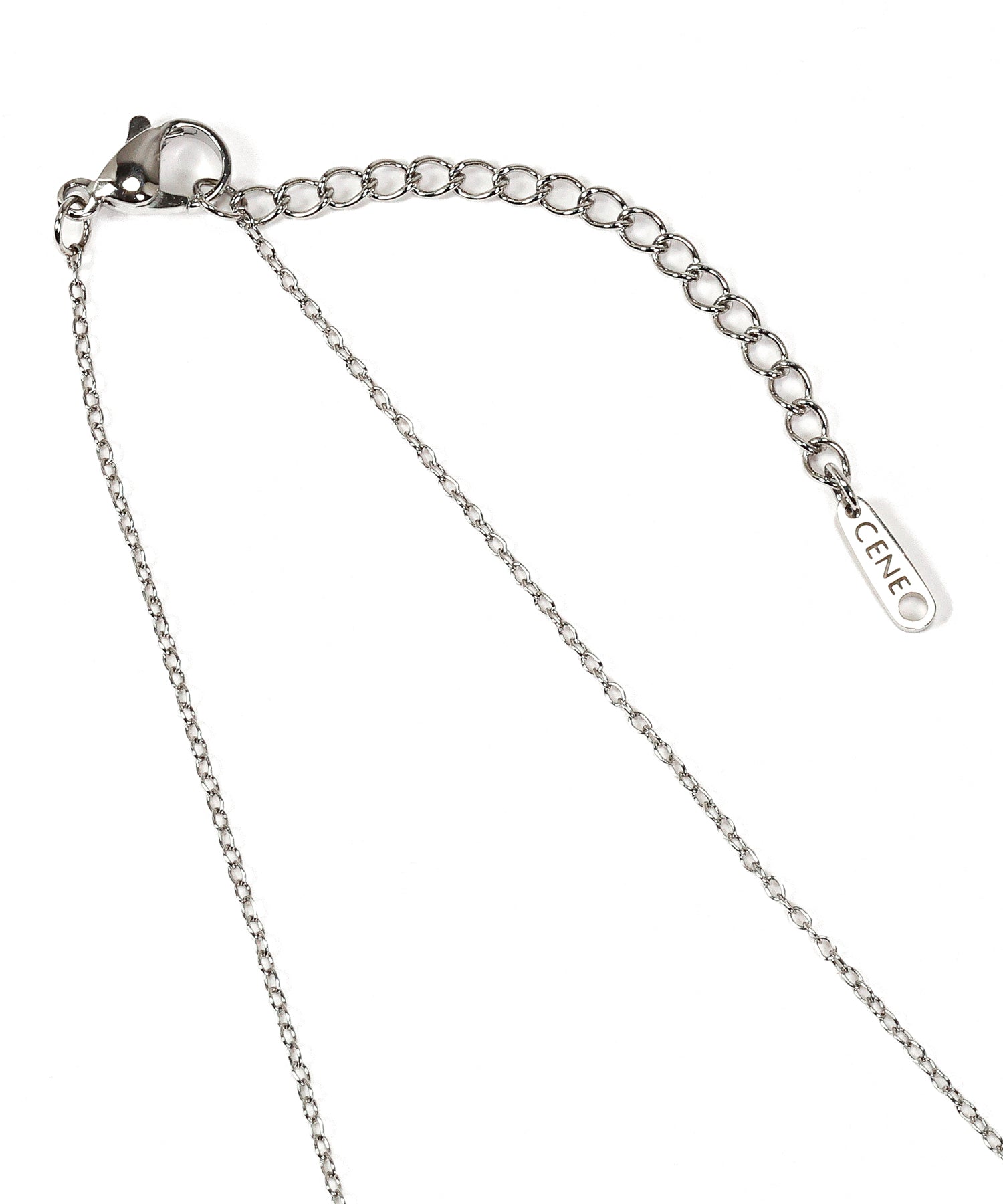 [Black] Round Stone Necklace