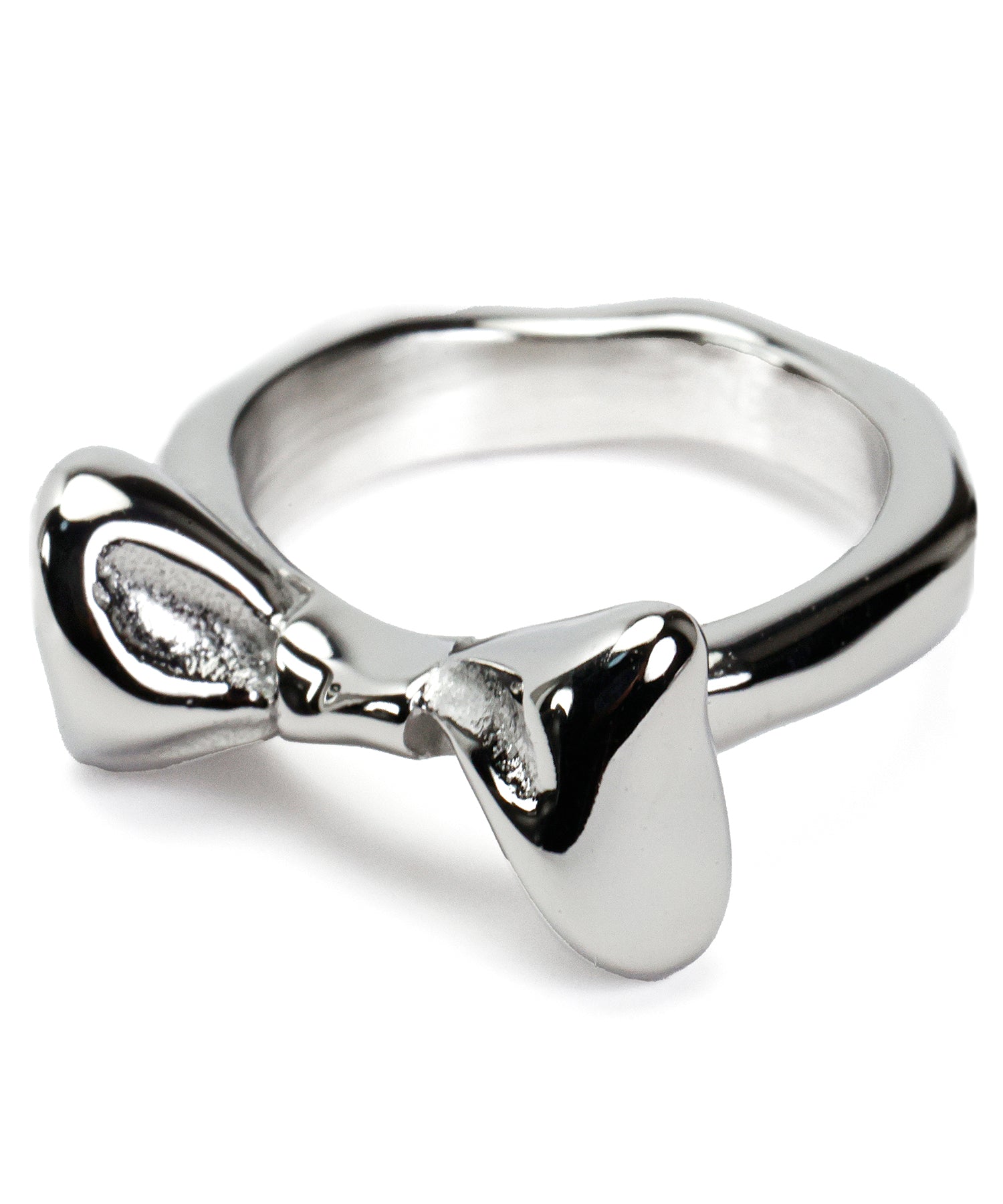 [Silver] Lock Ribbon Ring
