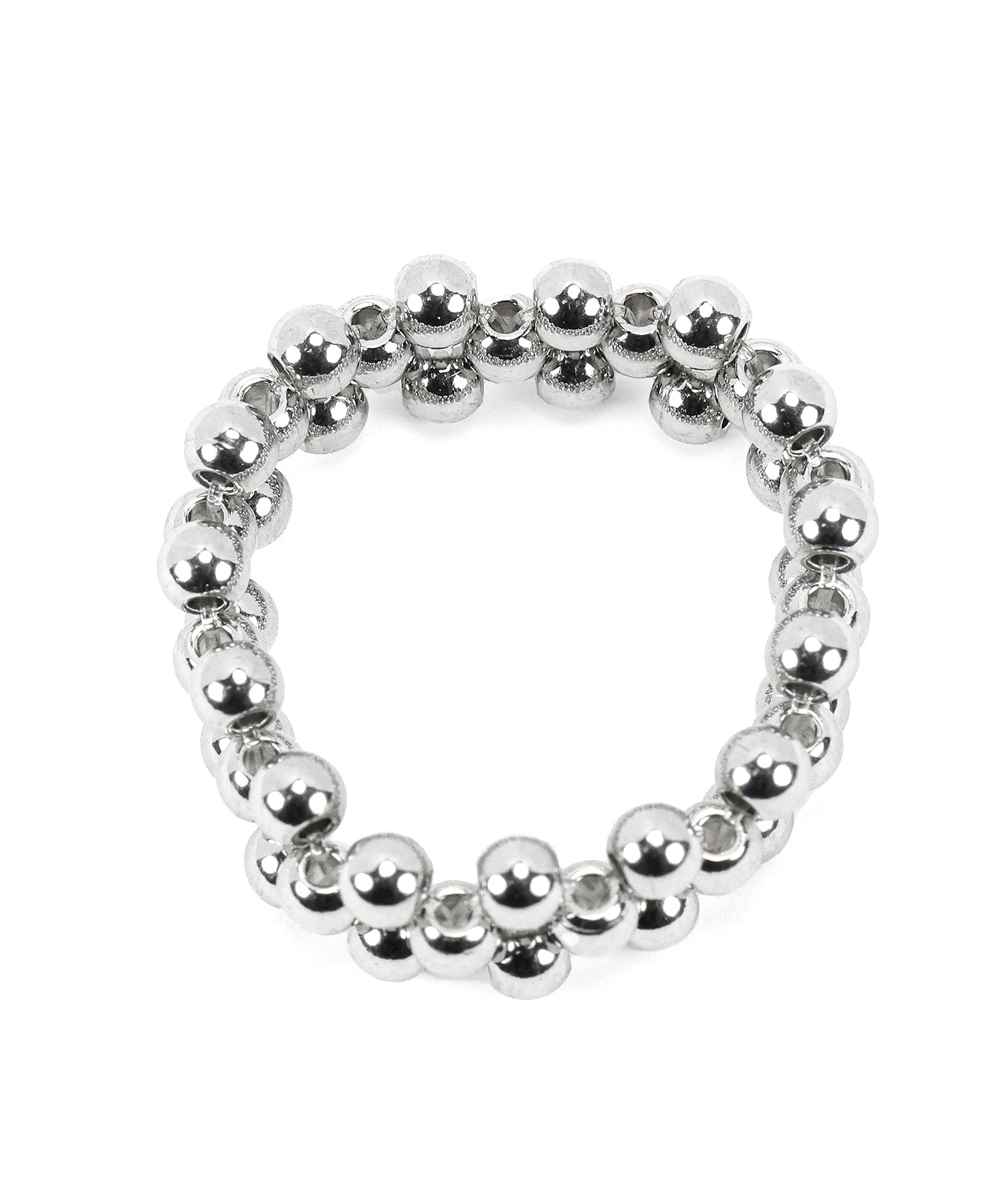 シルバー]クロシェボールリング