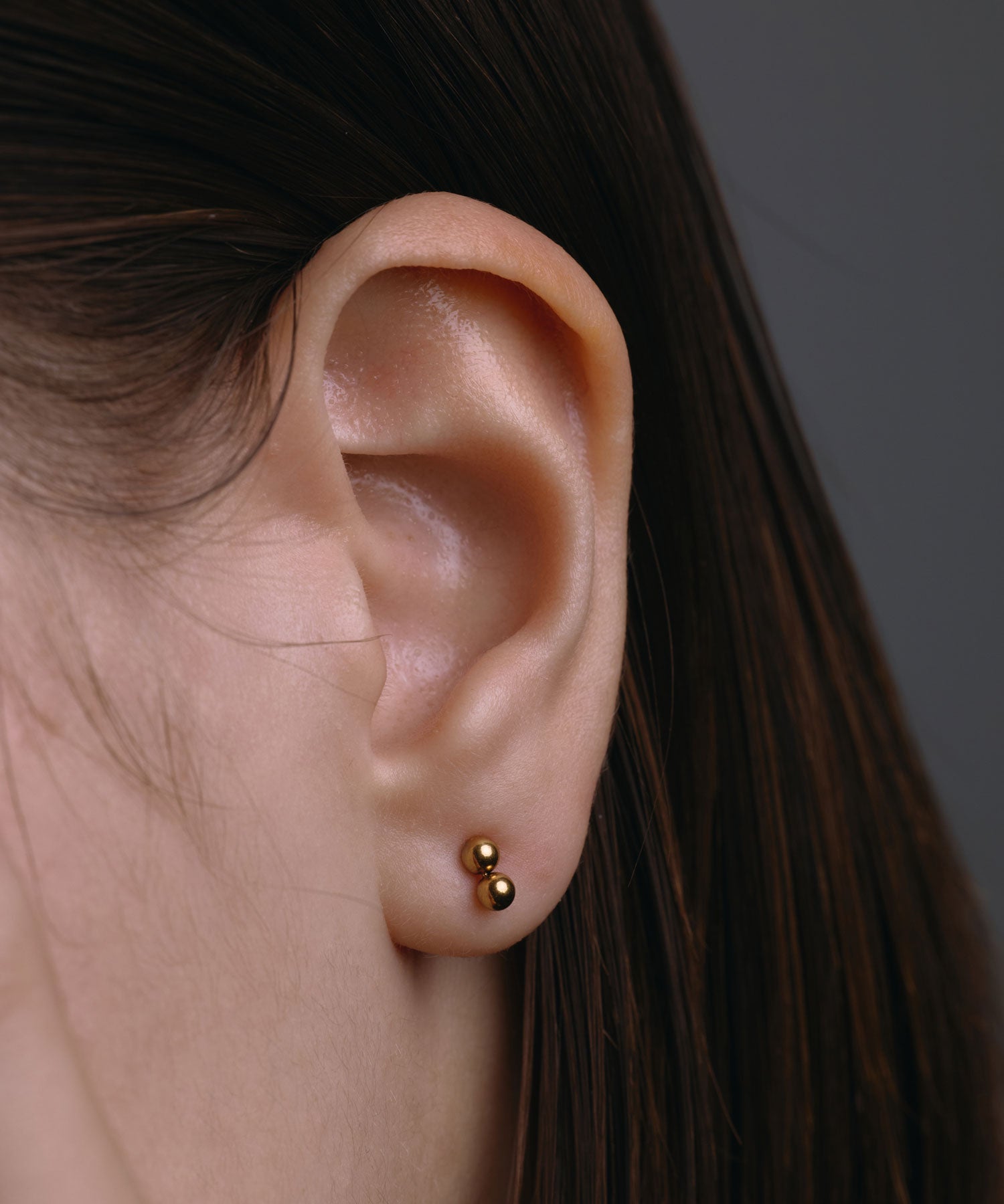 [GOLD]迷你球形耳環 