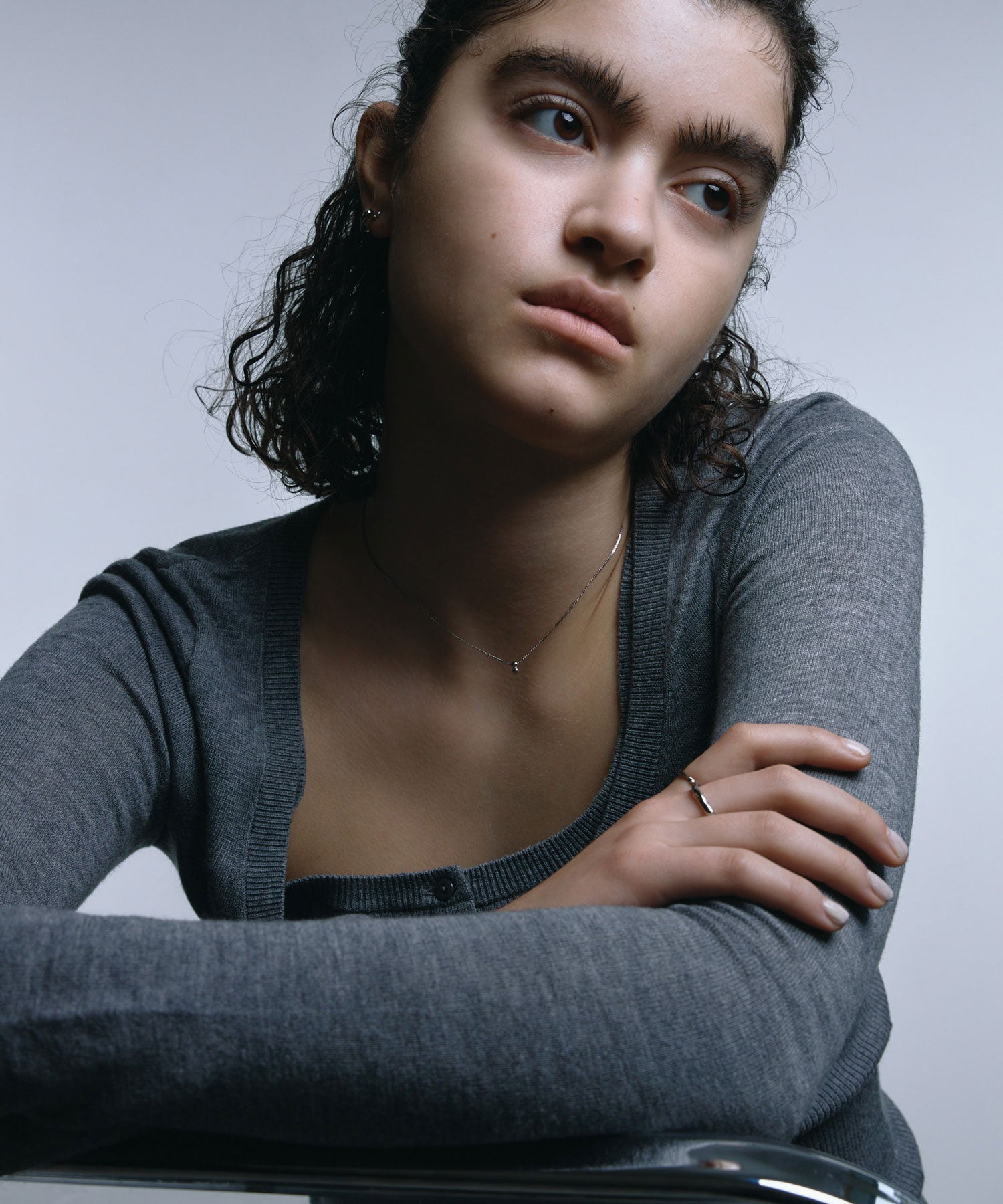 [銀色]迷你球體項鍊