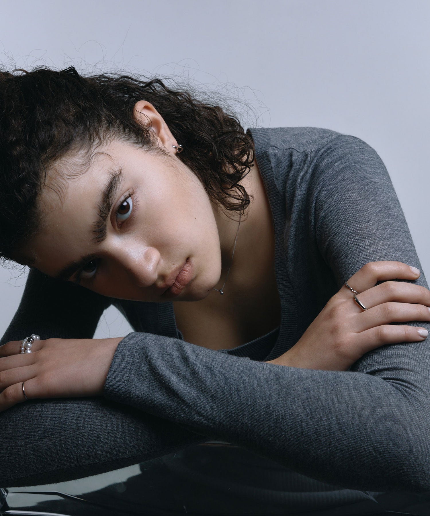 [銀色]迷你球體項鍊