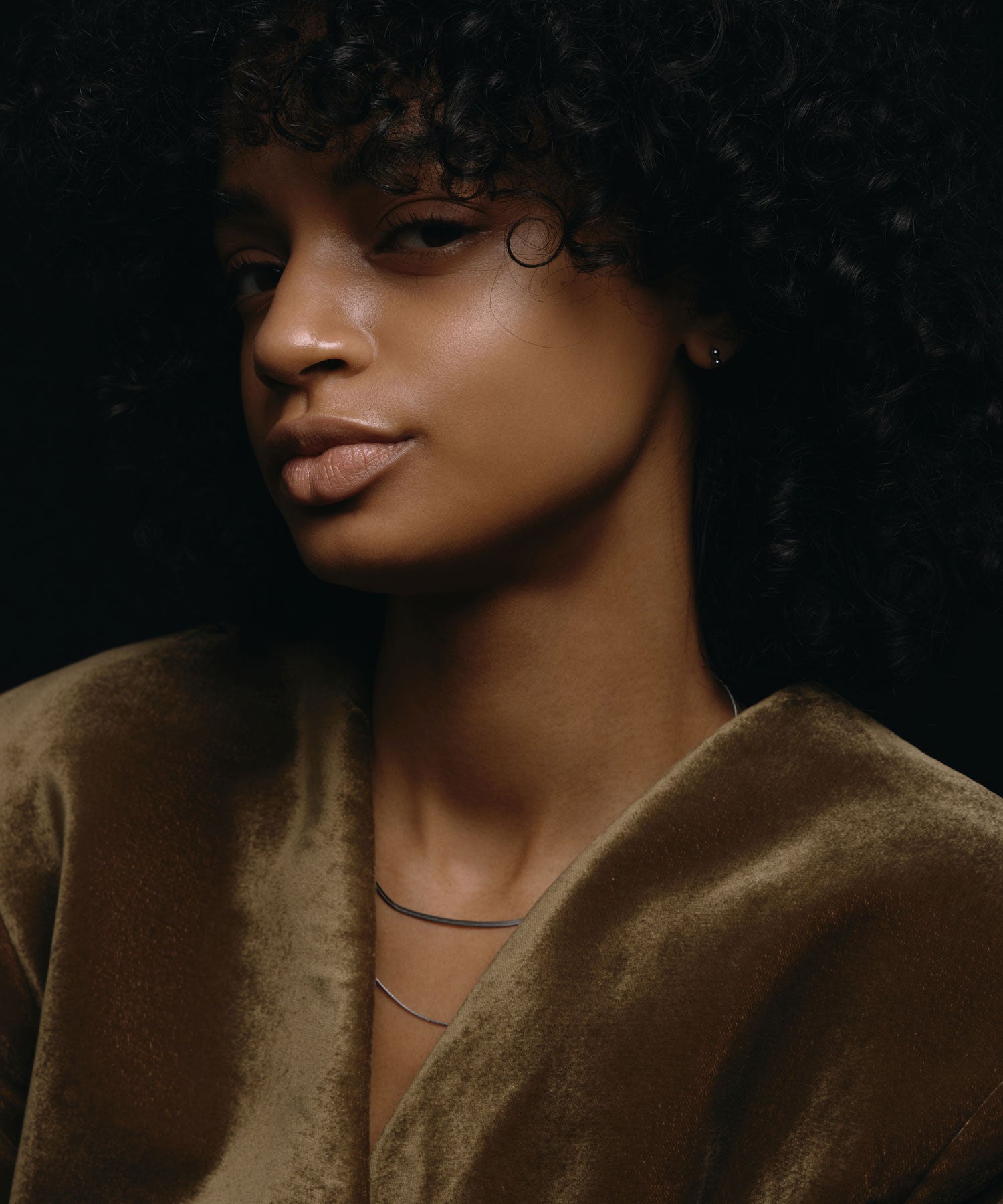 [銀色]迷你球形耳環 