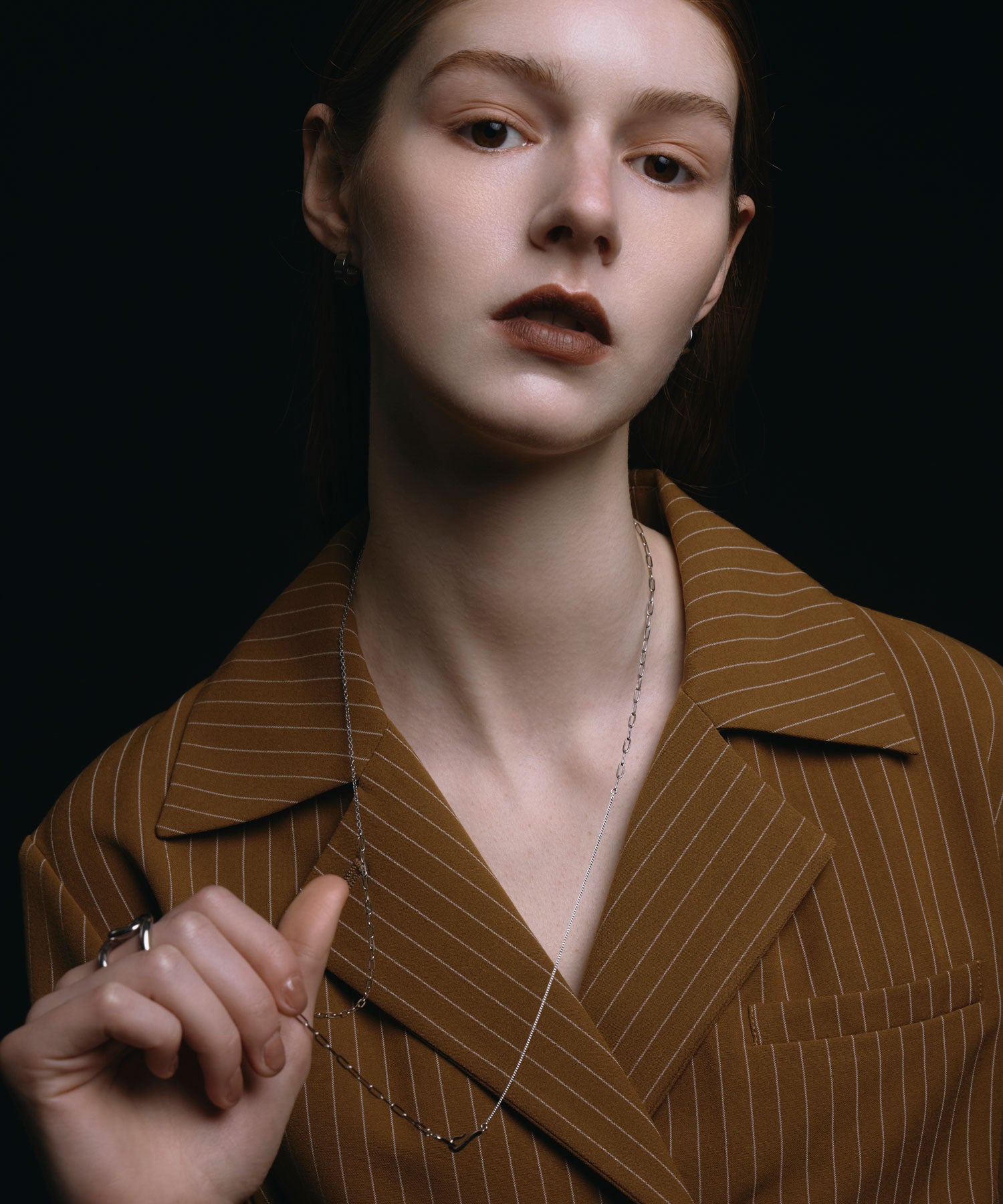 [シルバー]ミックスチェーンラリエット