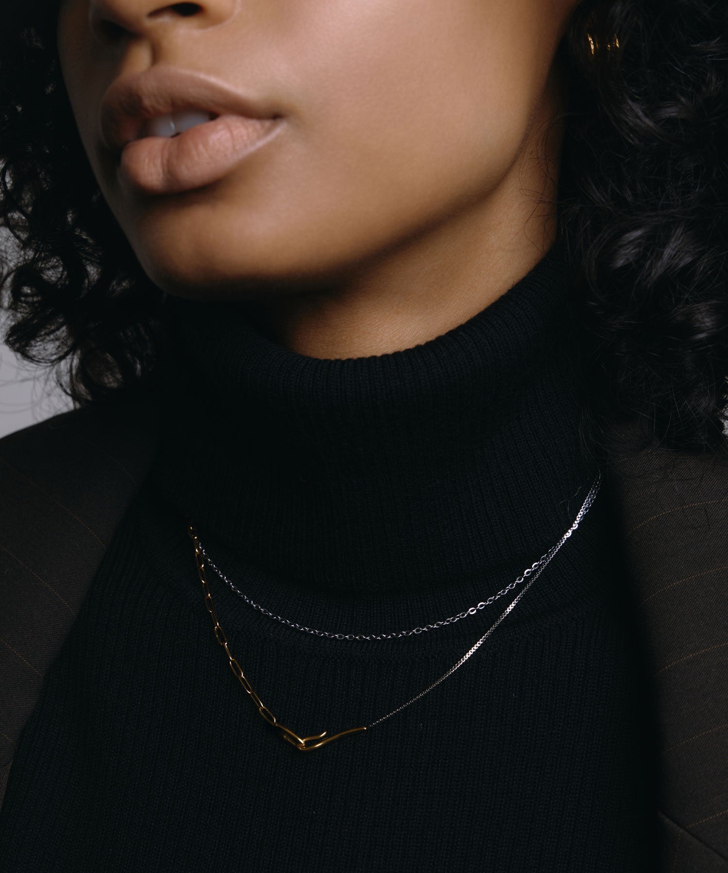 [ミックス]ミックスチェーンラリエット