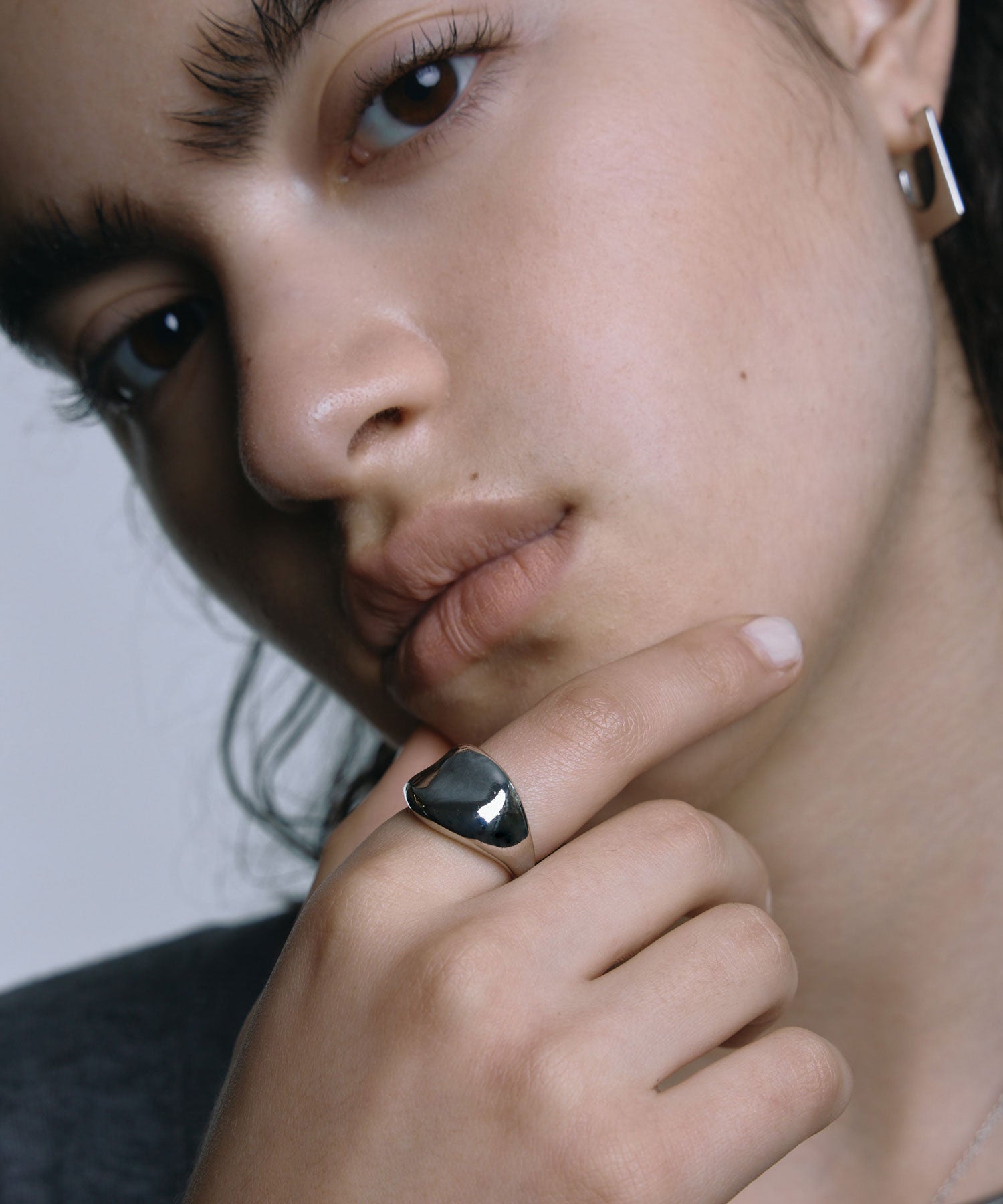 [シルバー]モールドボリュームリング