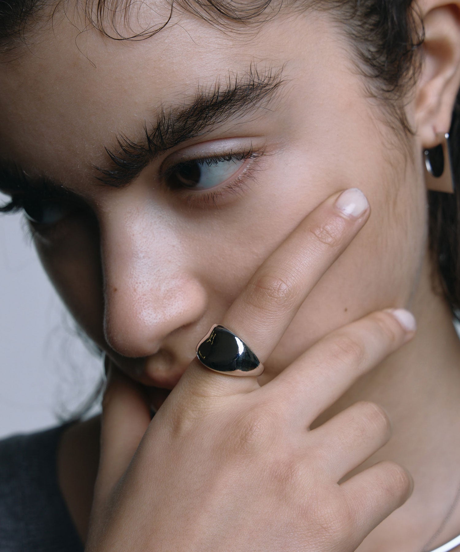 [シルバー]モールドボリュームリング