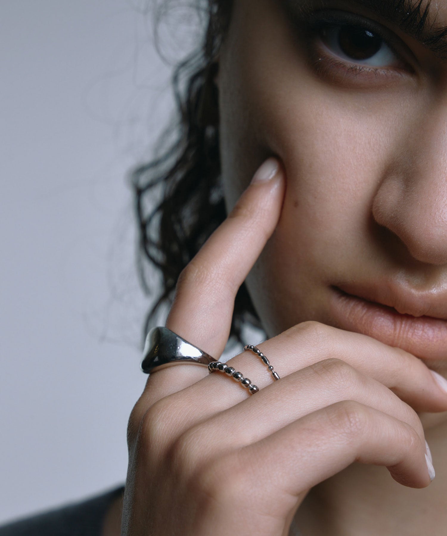 [シルバー]モールドボリュームリング