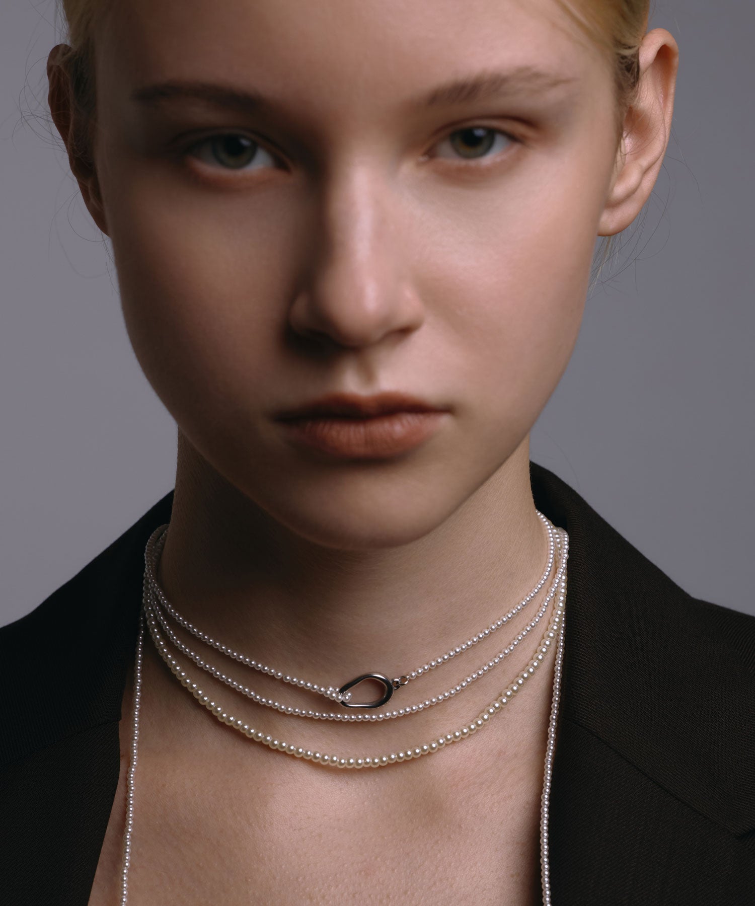 [シルバー]マルチウェイロングパールチョーカー