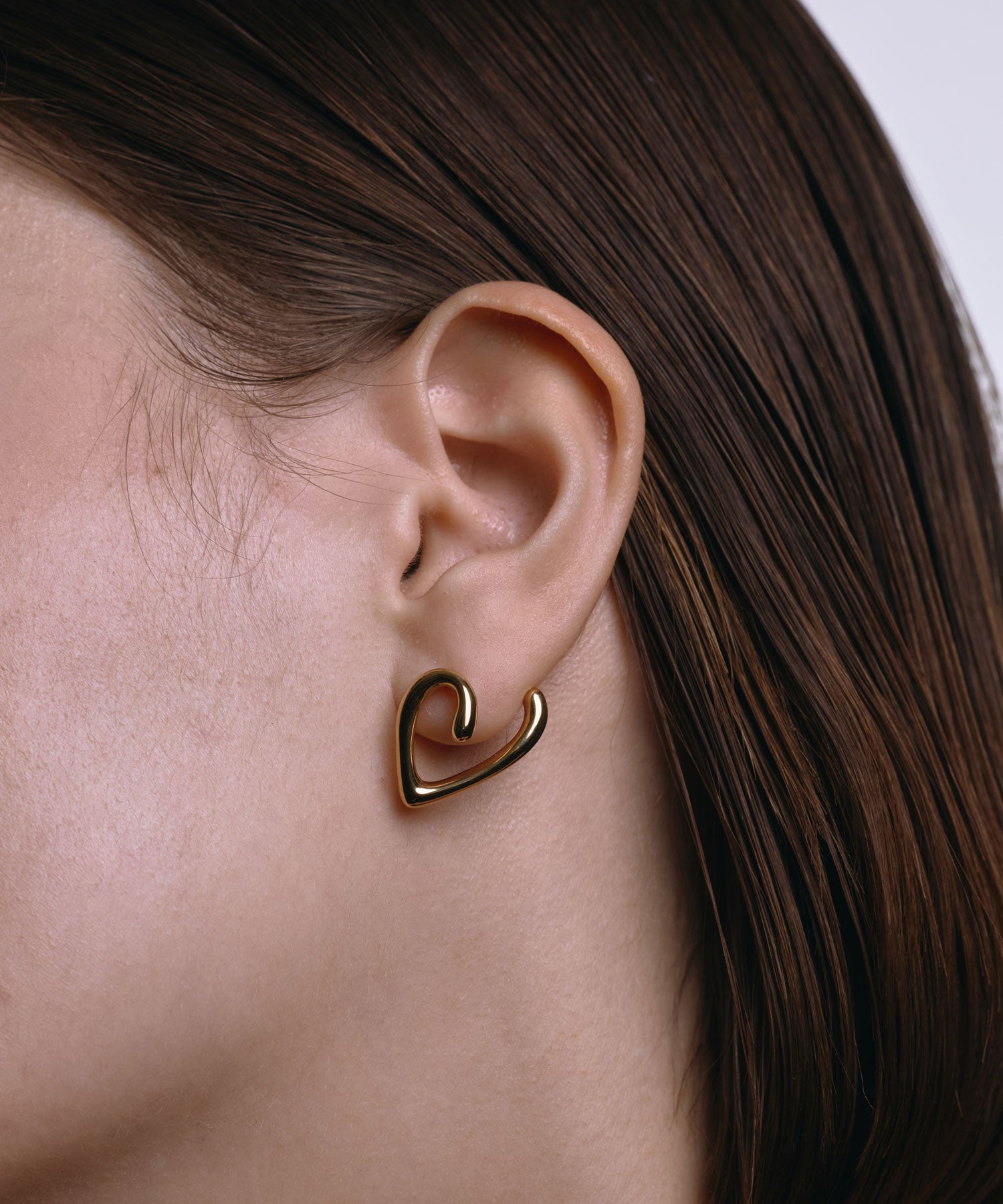 ゴールド]ニュアンスハートピアス