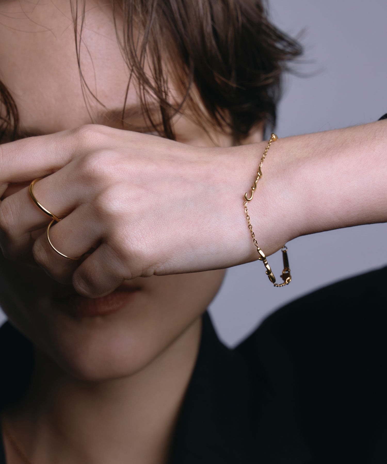 [金色]微妙字樣手鍊