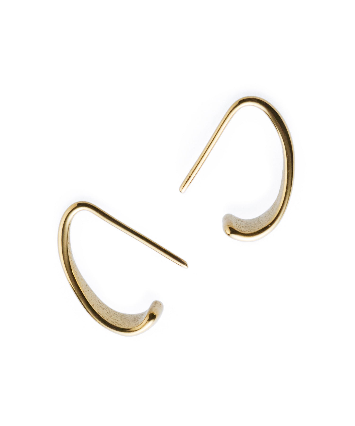 [Gold] Flat Icicle Earrings