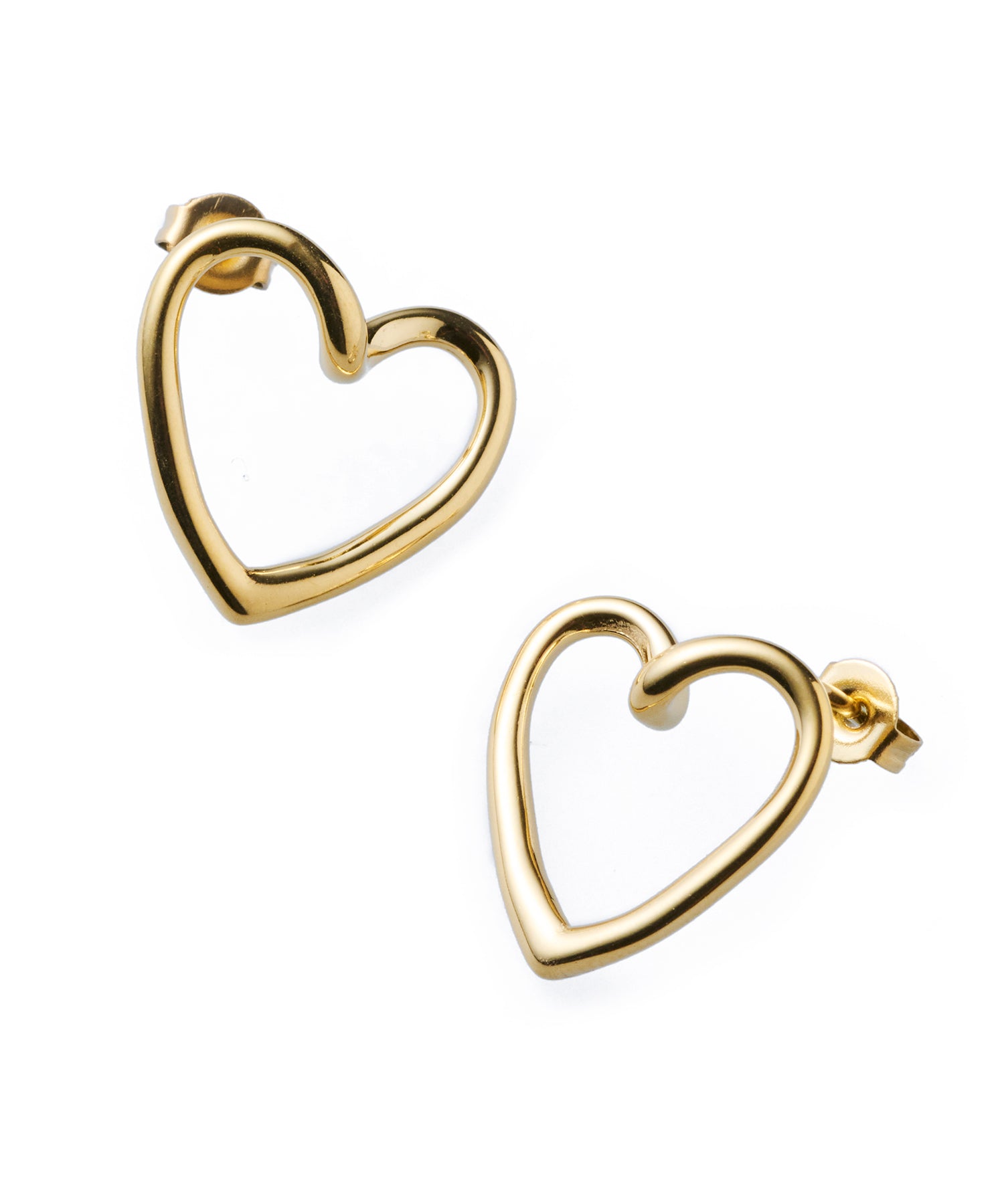 [Gold] Open Heart Earrings