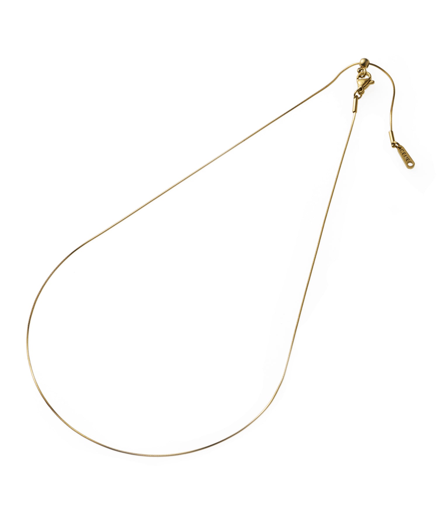 [Gold] Square Snake Slide Chain Necklace