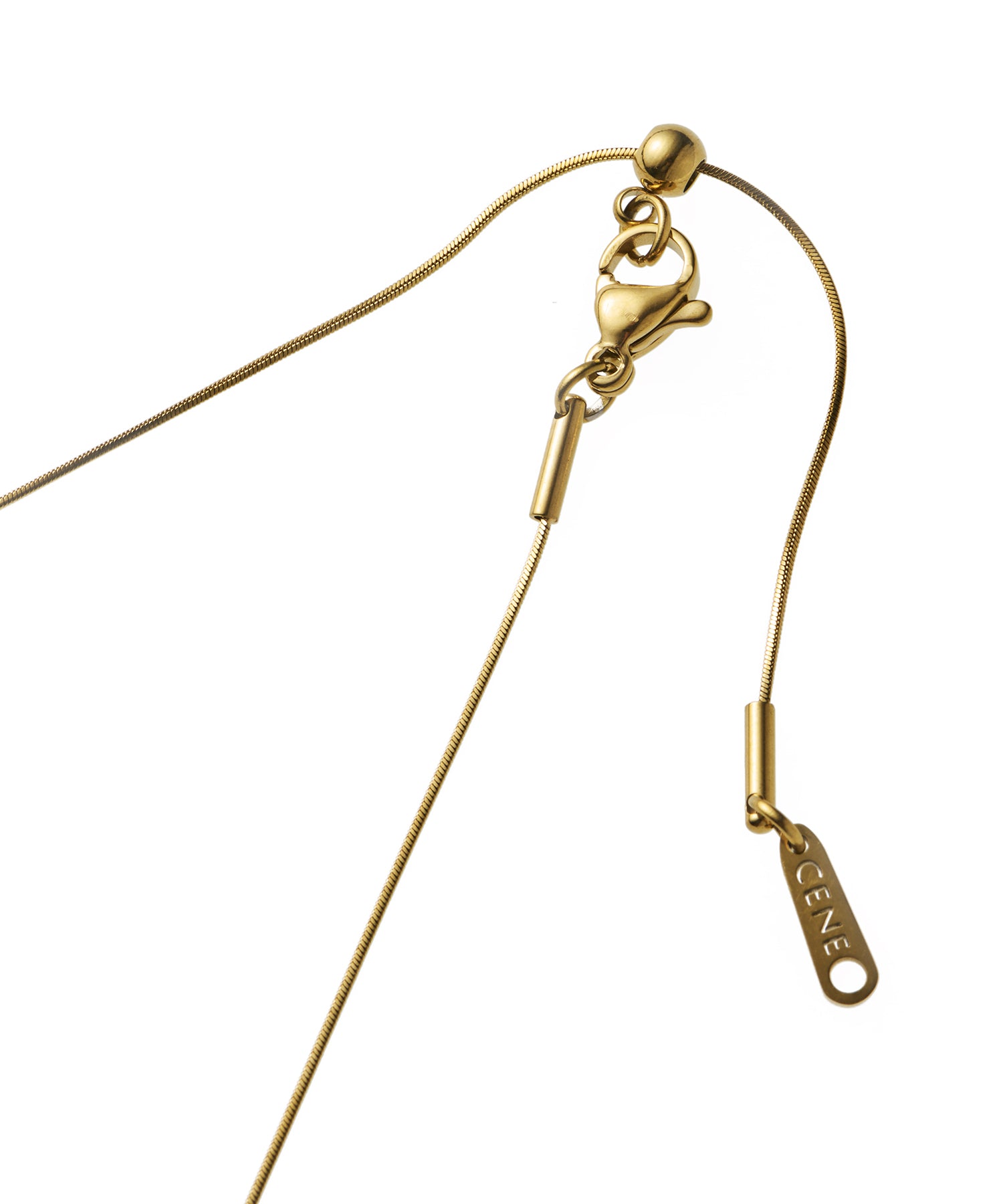 [Gold] Square Snake Slide Chain Necklace