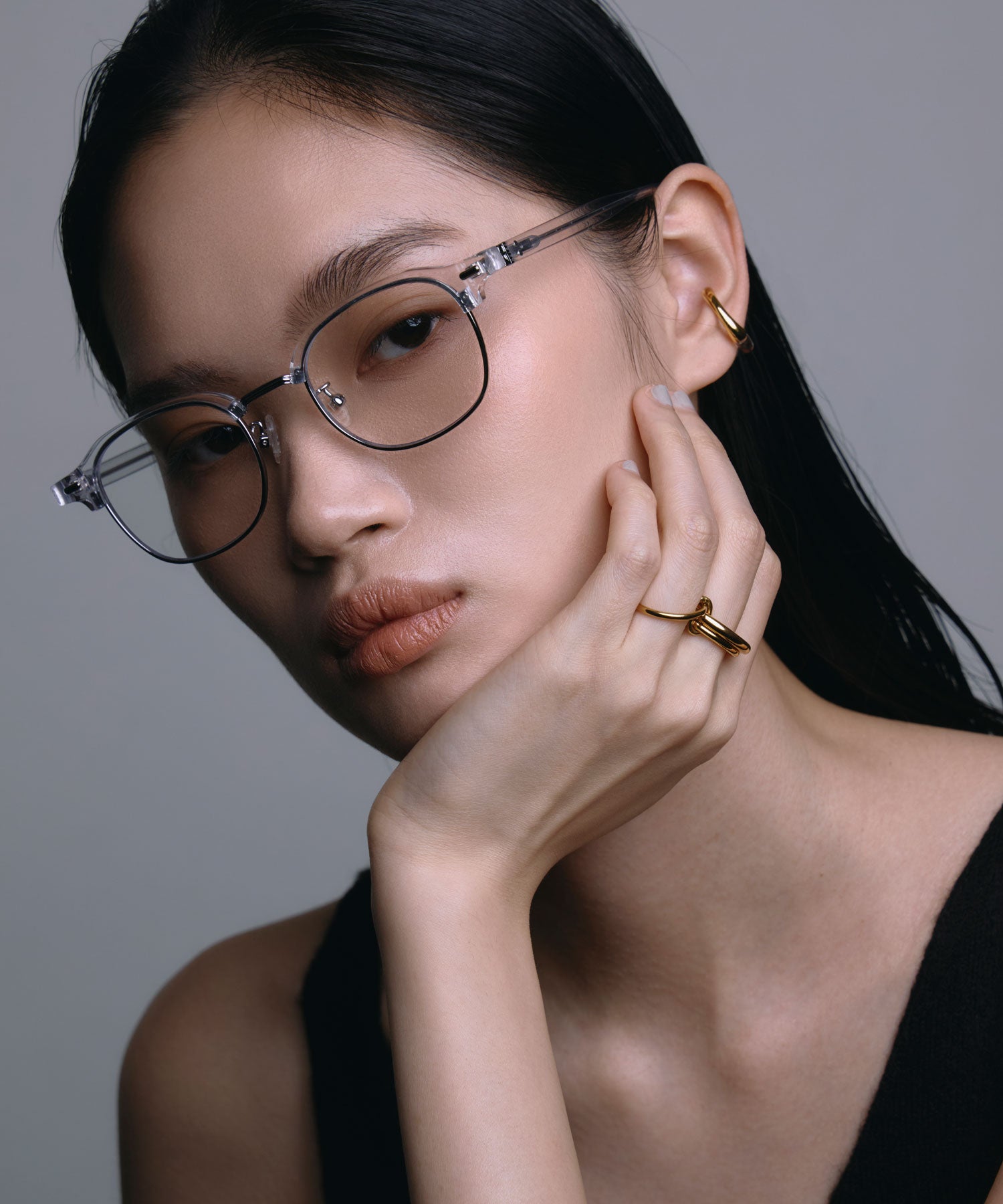 [クリア]クラシックブロウアイウェア