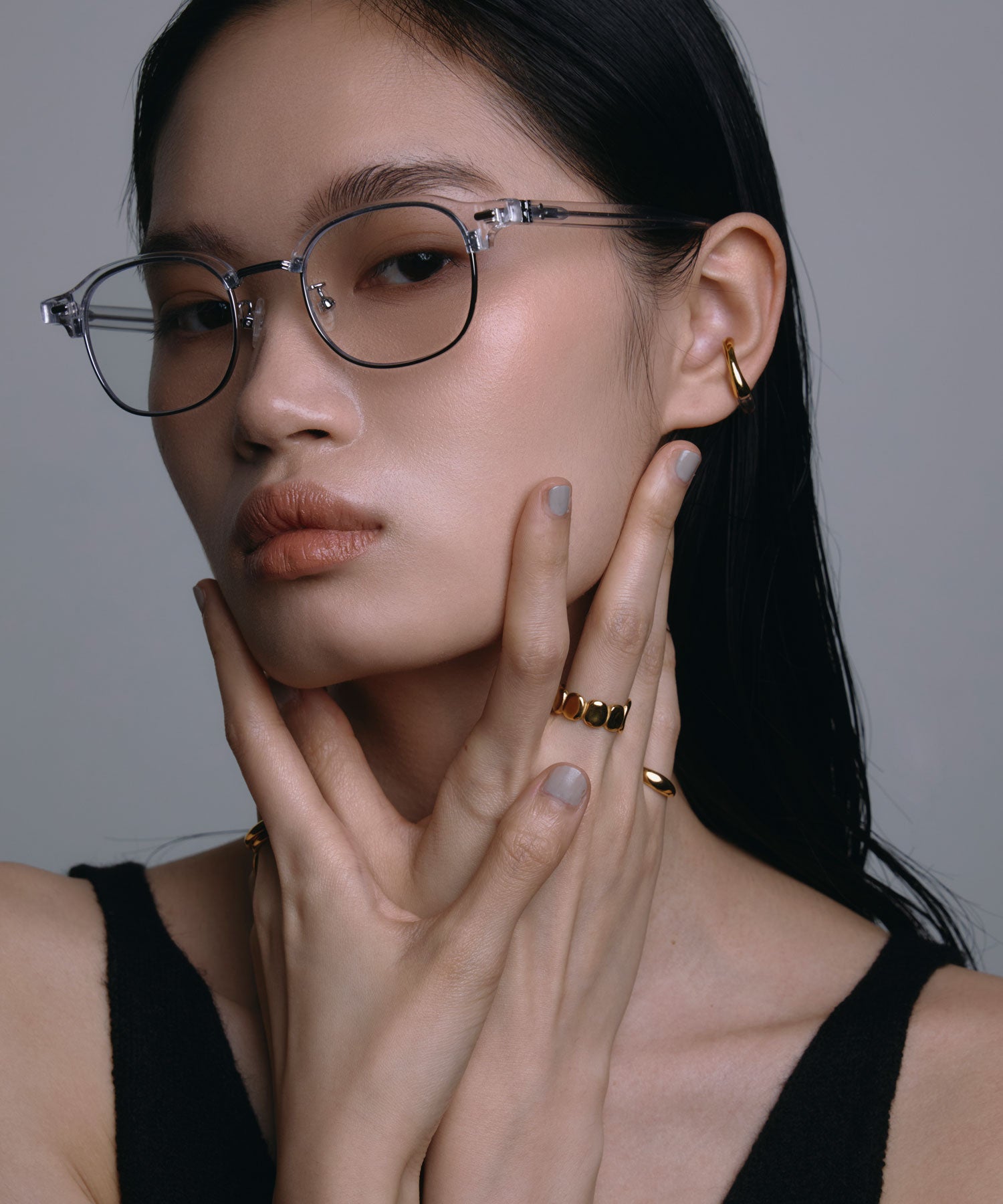 [クリア]クラシックブロウアイウェア