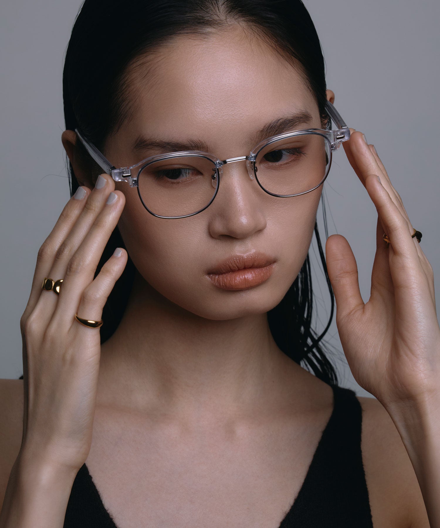 [クリア]クラシックブロウアイウェア