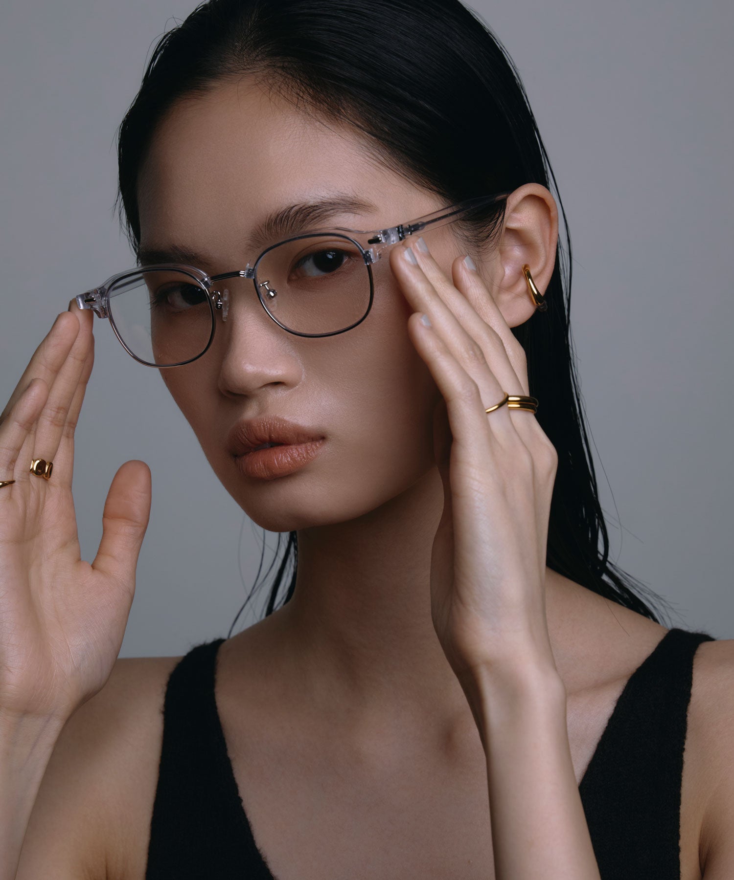 [クリア]クラシックブロウアイウェア