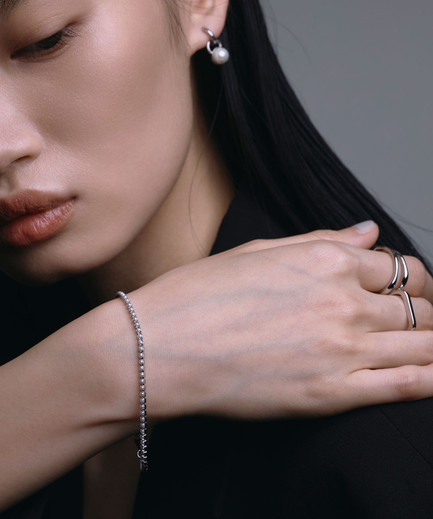 [シルバー]パールレーンブレスレット